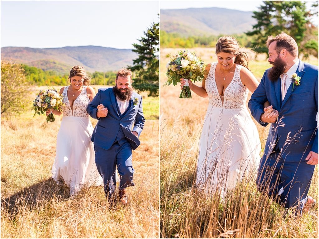 fall microwedding in the mountains