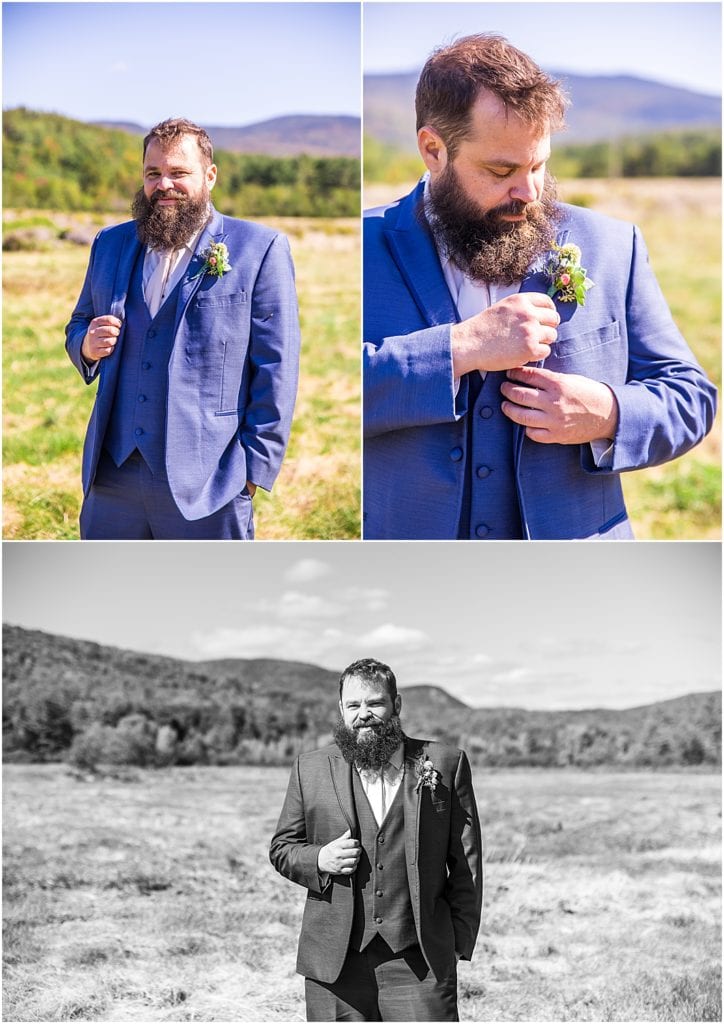 groom portraits in the mountains