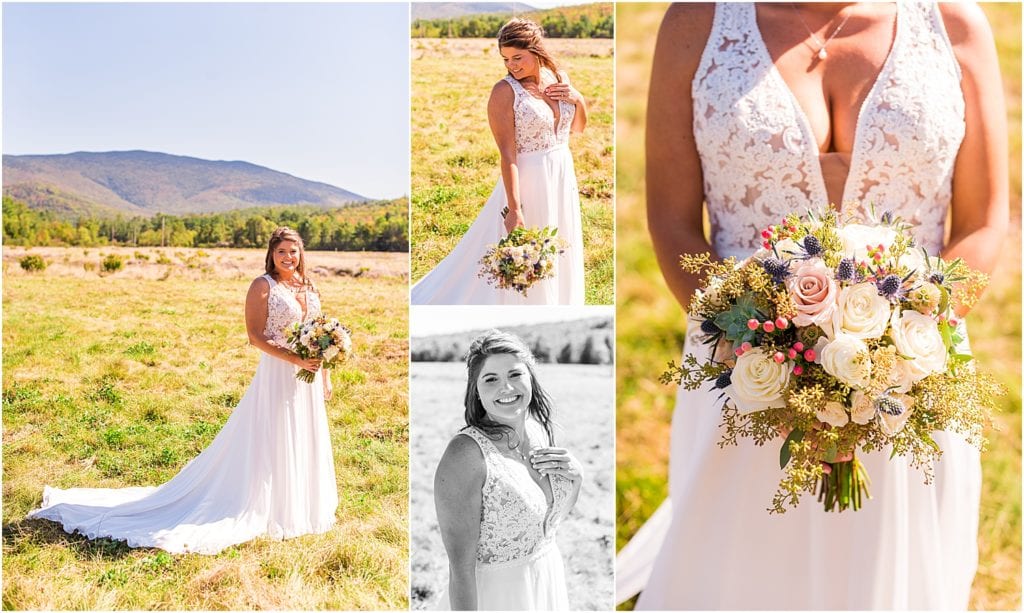 bridal portraits in the mountains