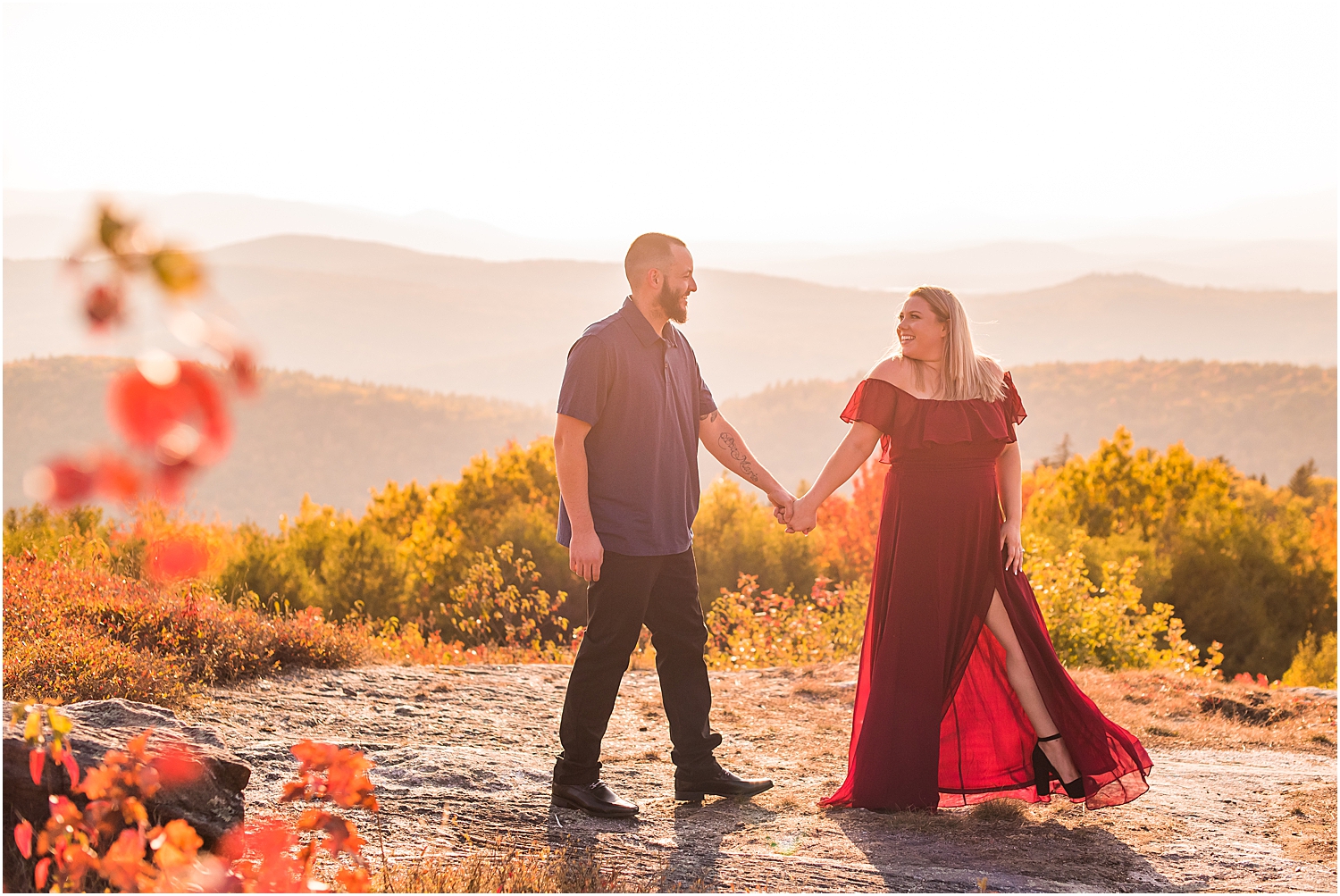 autumn engagement sessions in new england