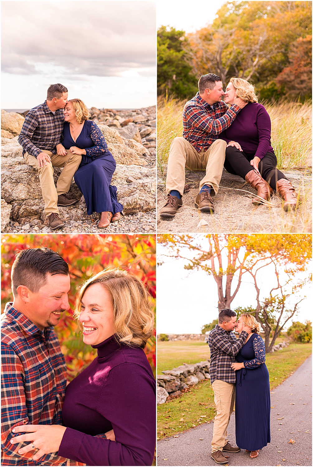 fall engagement session in new hampshire