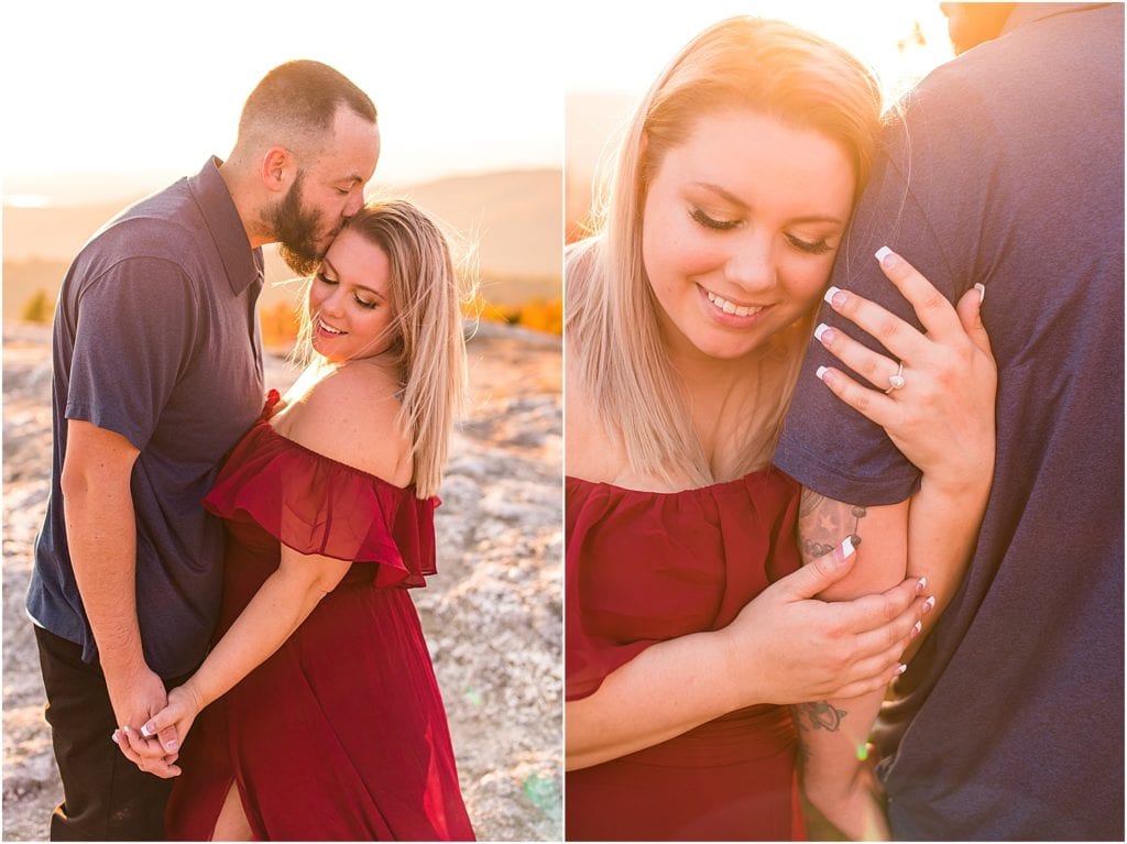 mountaintop engagement session in new hampshire