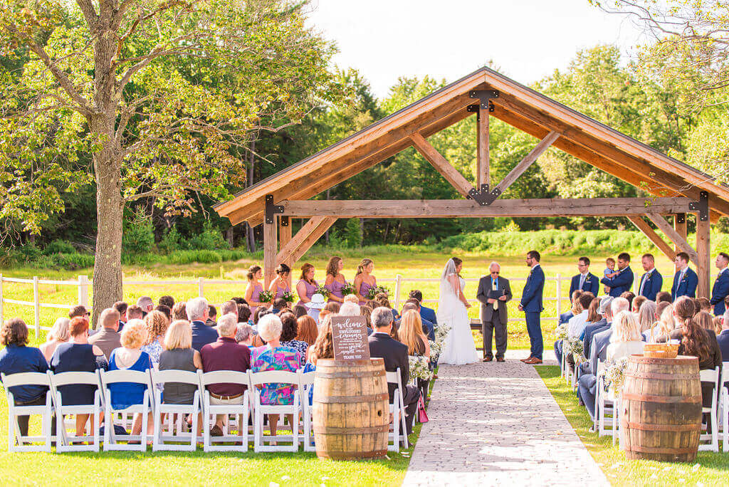 Wedding Ceremony at The Barn on Bull Meadow