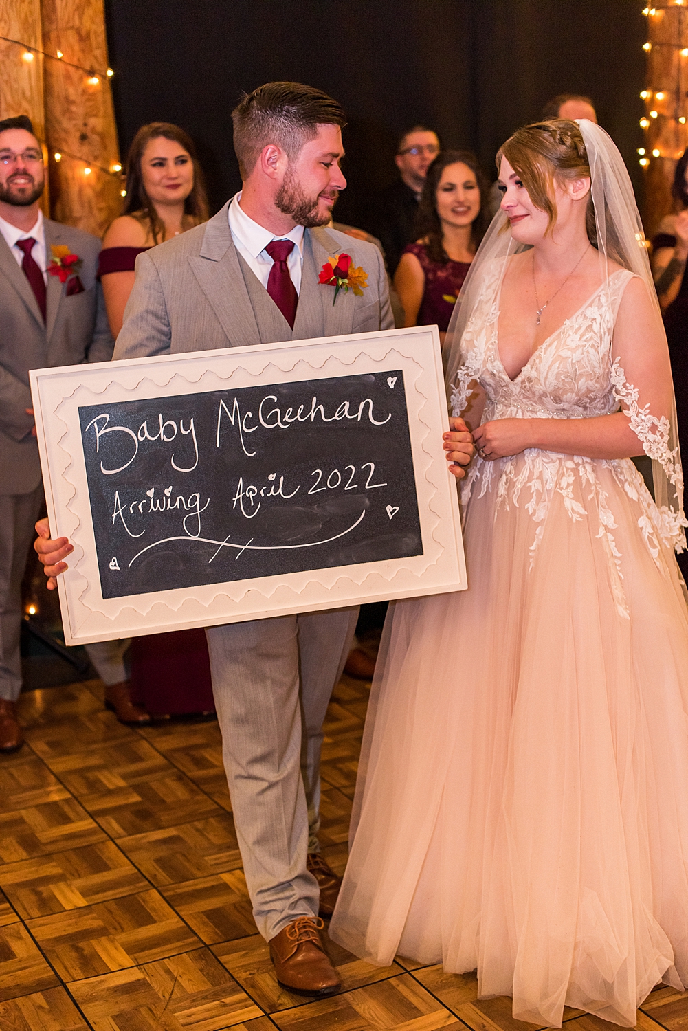 newlyweds announce they are expecting at their Mount Sunapee Resort Wedding in New Hampshire