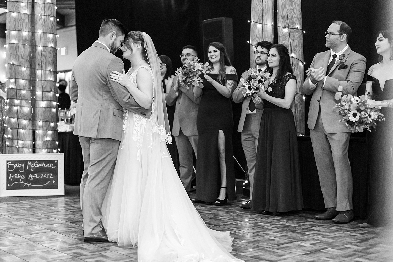 bride + groom first dance as husband and wife