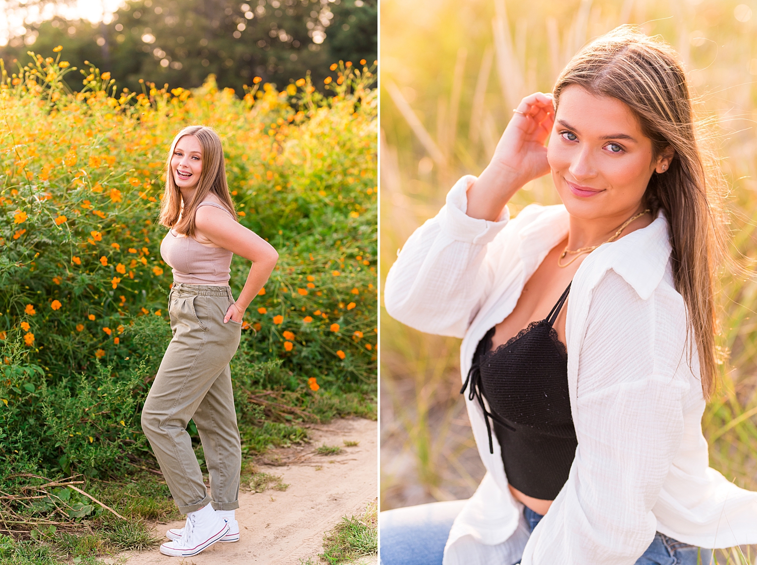 New Hampshire Senior Sessions by tall grass