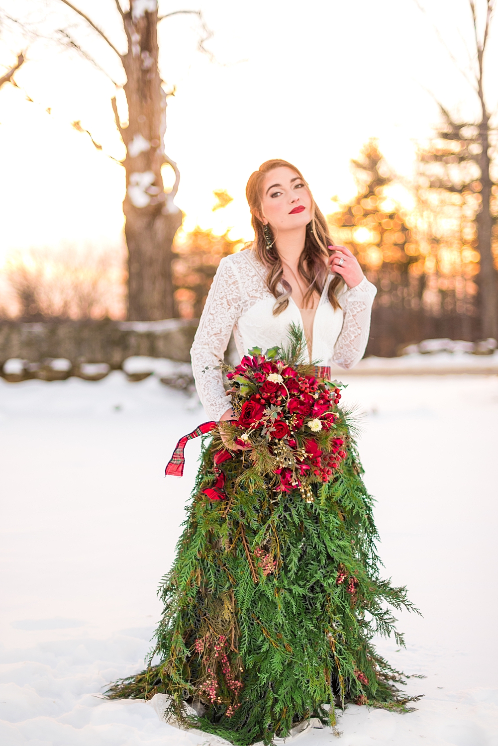 winter wedding styled shoot in New Hampshire
