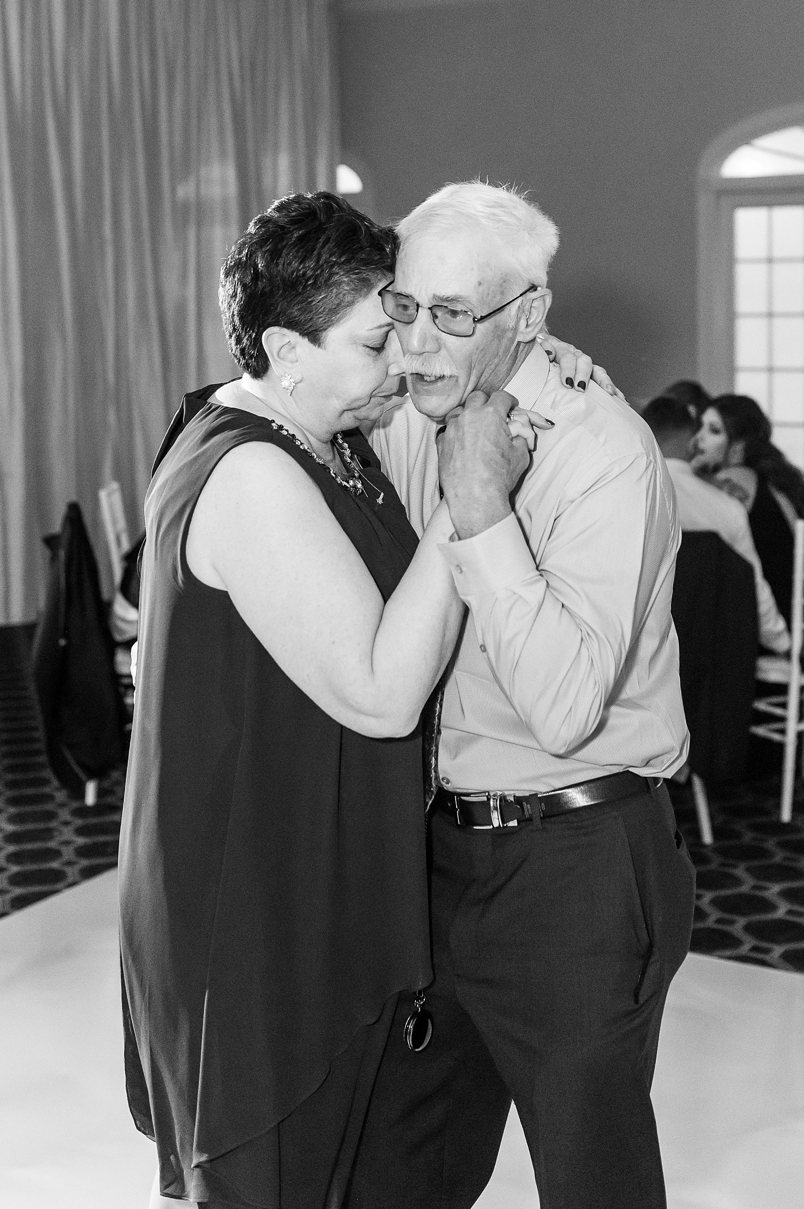 father and mother of the bride slow dance Intimate Winter Wedding at Avenir in Walpole, MA