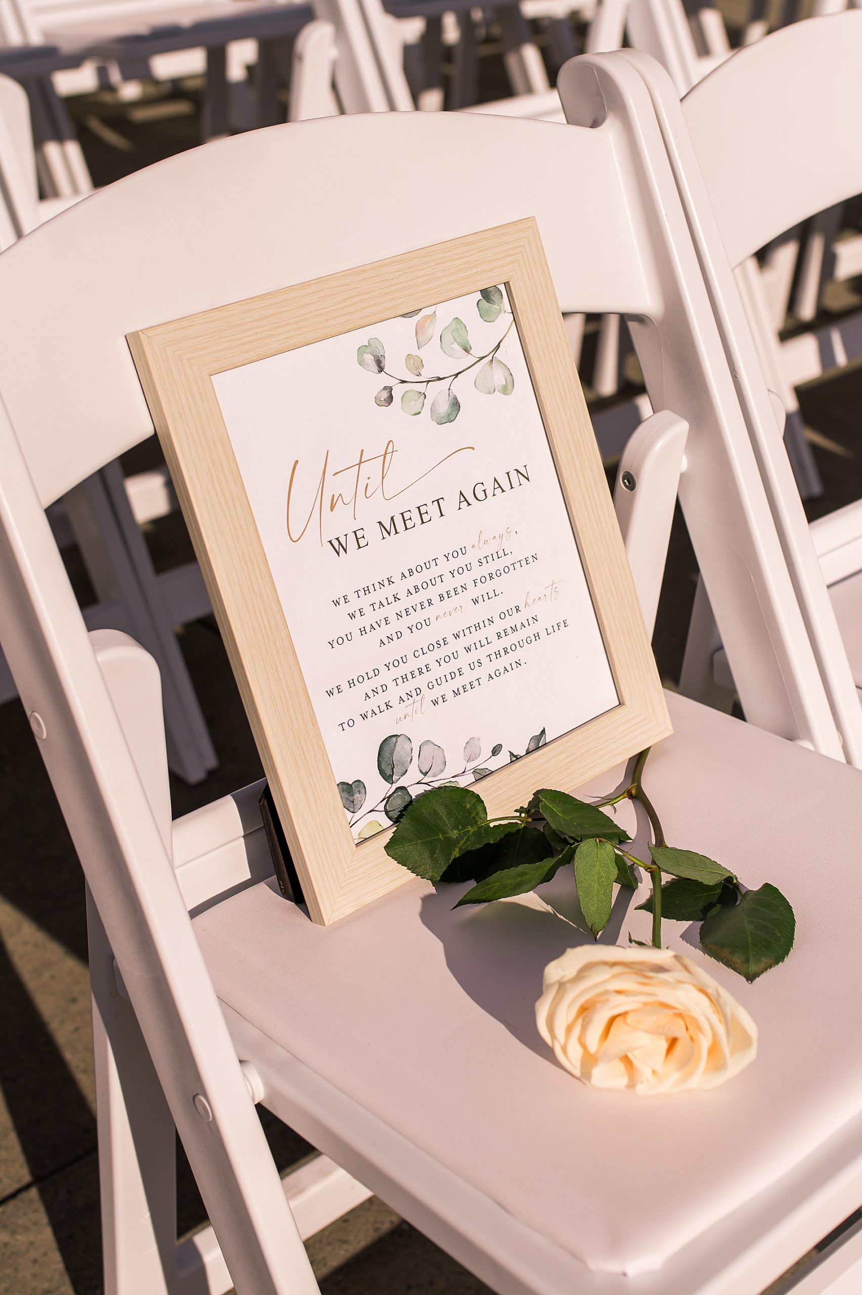 reserved seat for bride's father in heaven