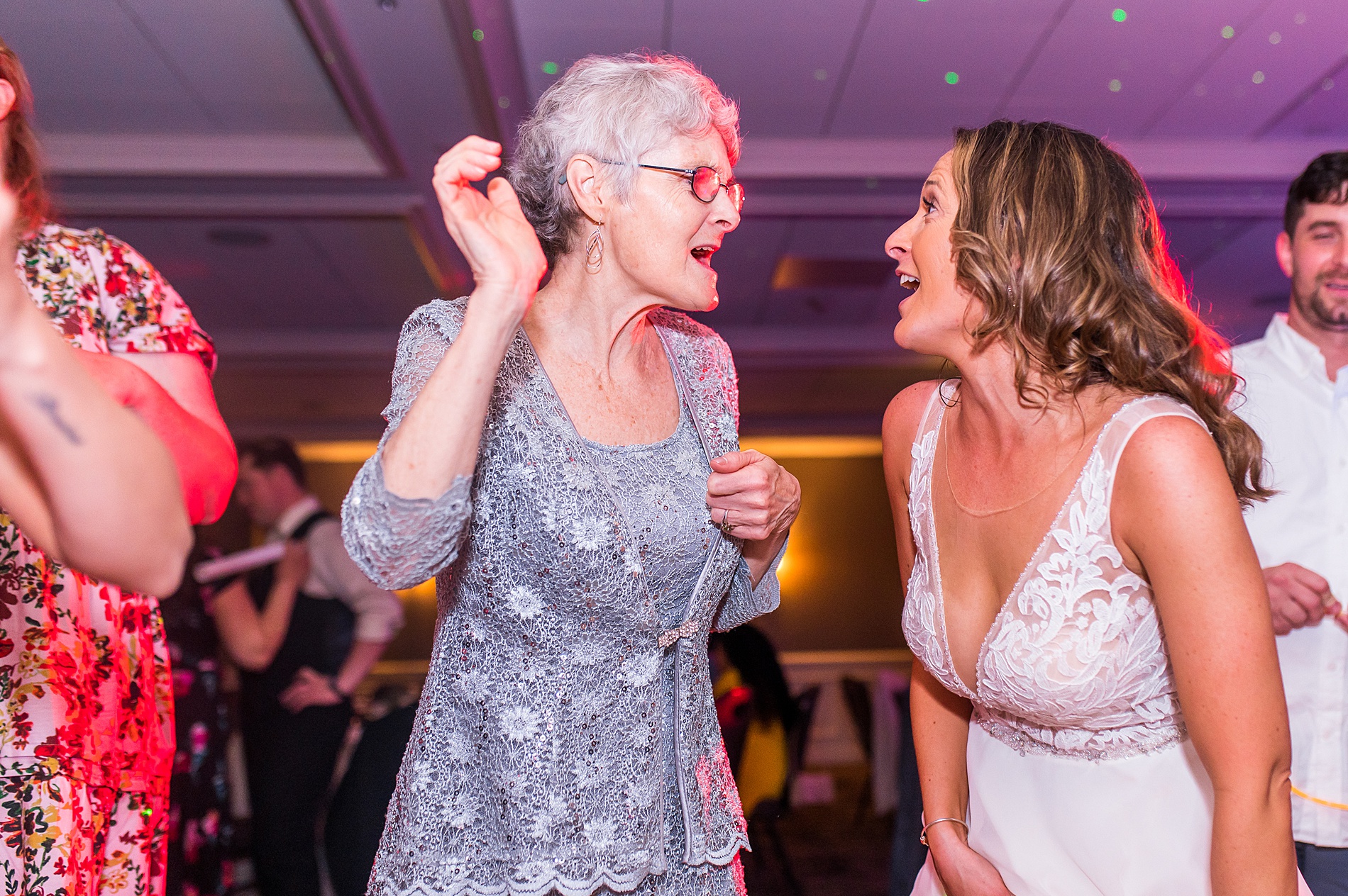 bride and mom on the dance floor
