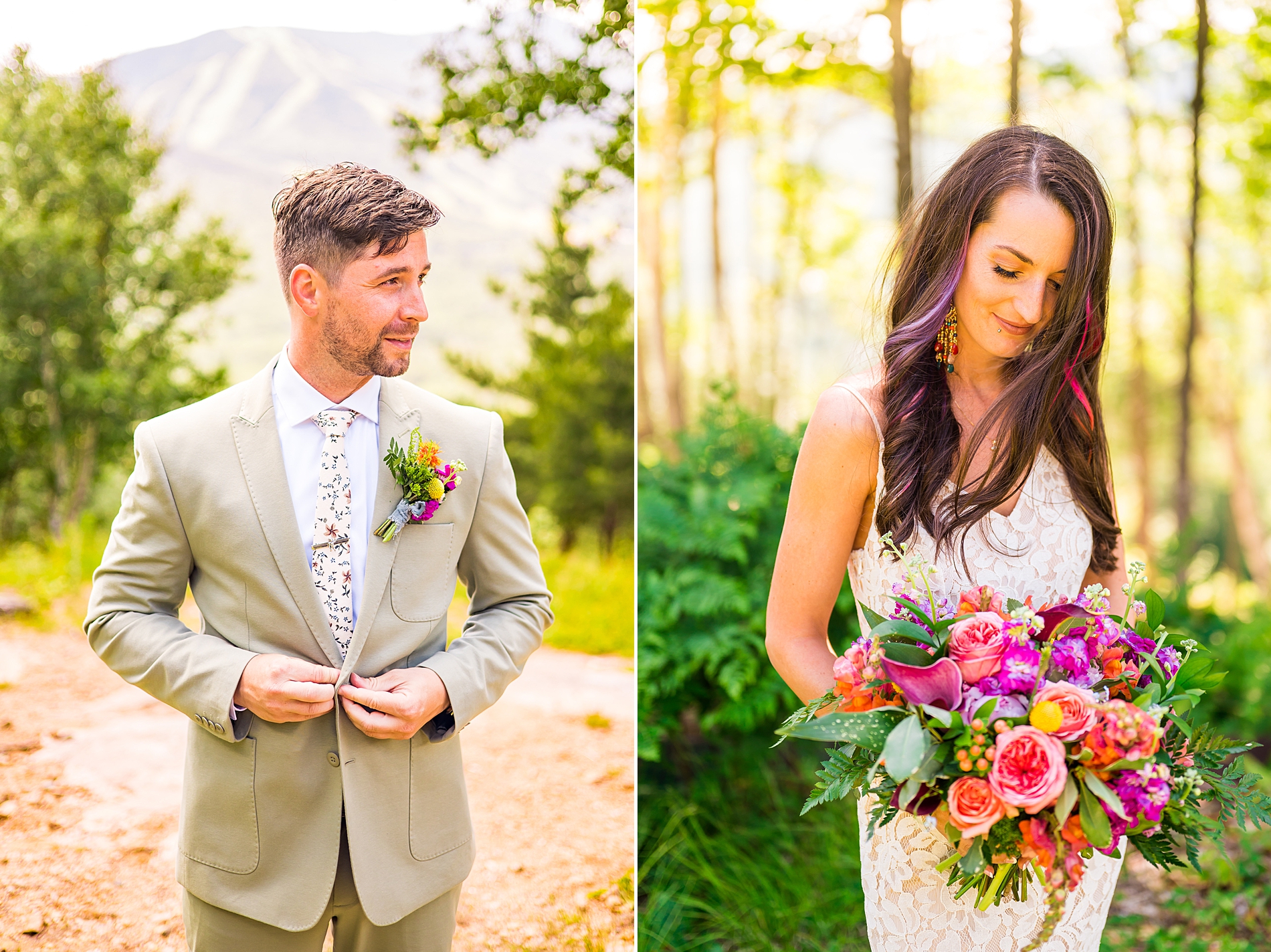 Bright + Colorful NH Summer Wedding at Waterville Valley Resort