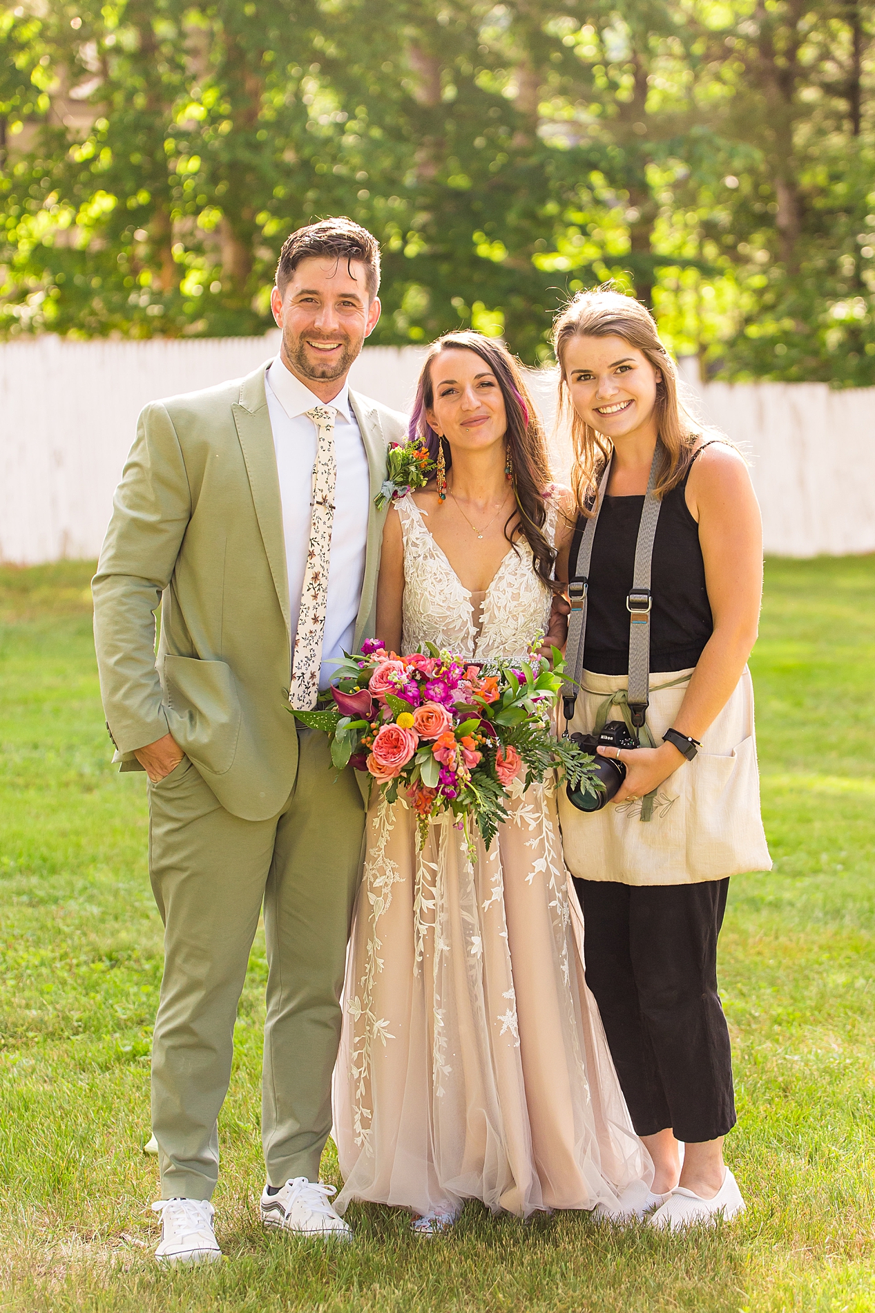 Southern NH Wedding Photographer Allison Clarke Photography at bright + colorful summer wedding 