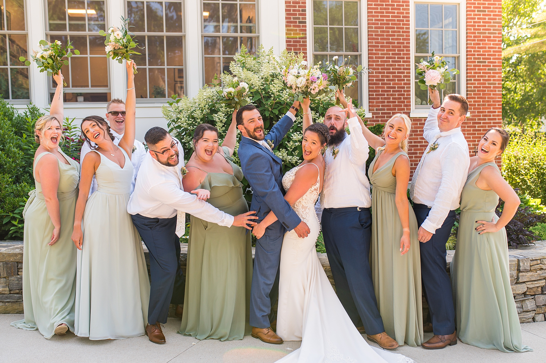 fun bridal party picture 