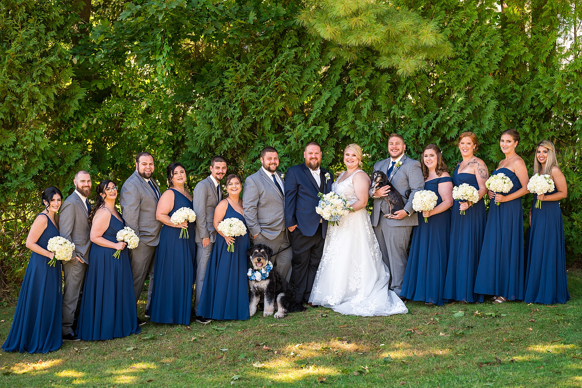 bridal party portraits from Wolfeboro Inn Waterfront Wedding