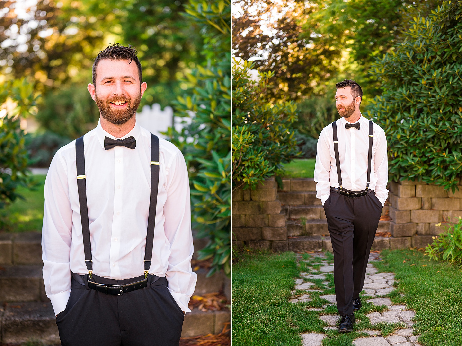 groom portraits outside in Manchester NH