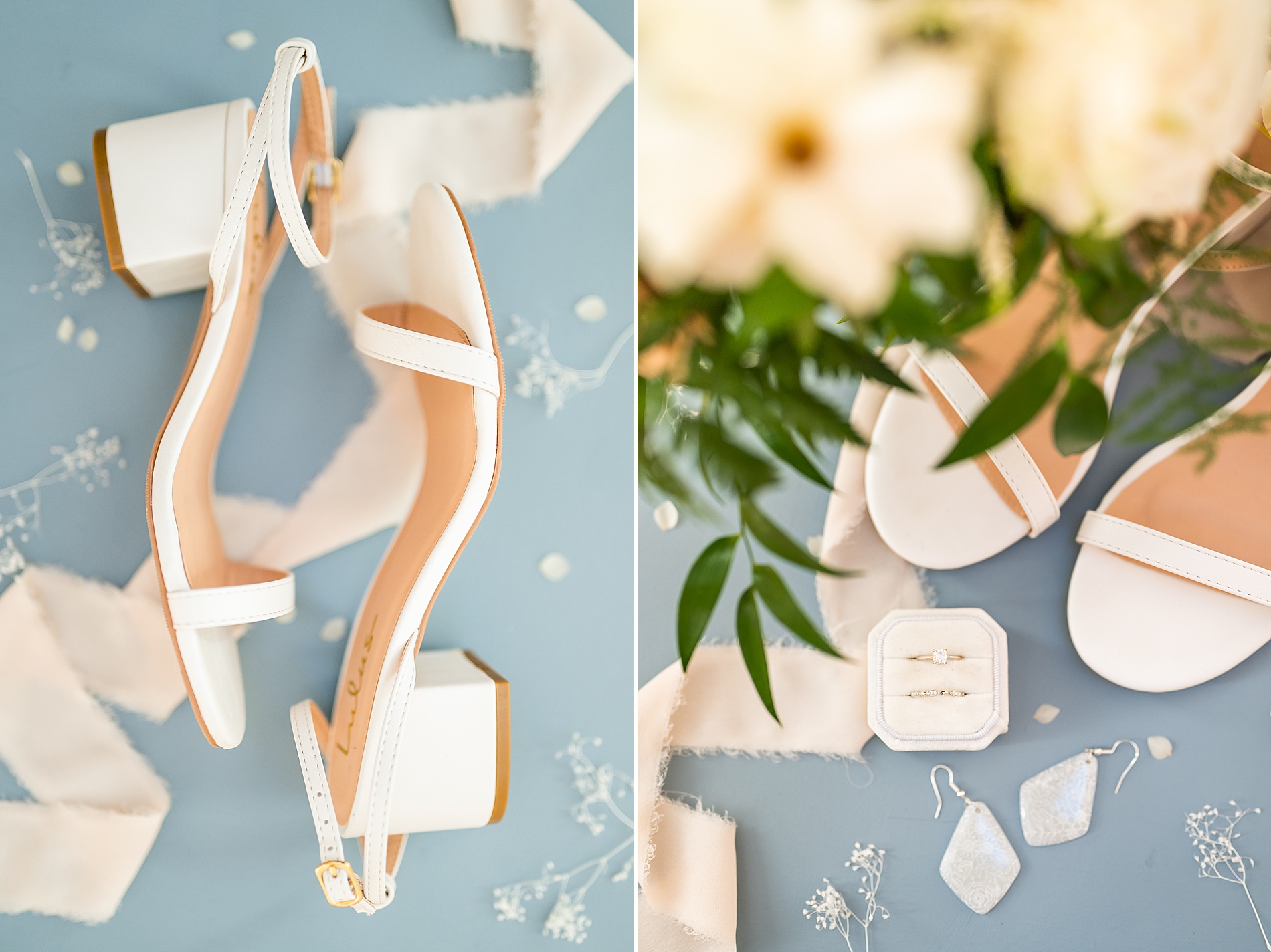 wedding shoes and details from Oceanfront Autumn Wedding