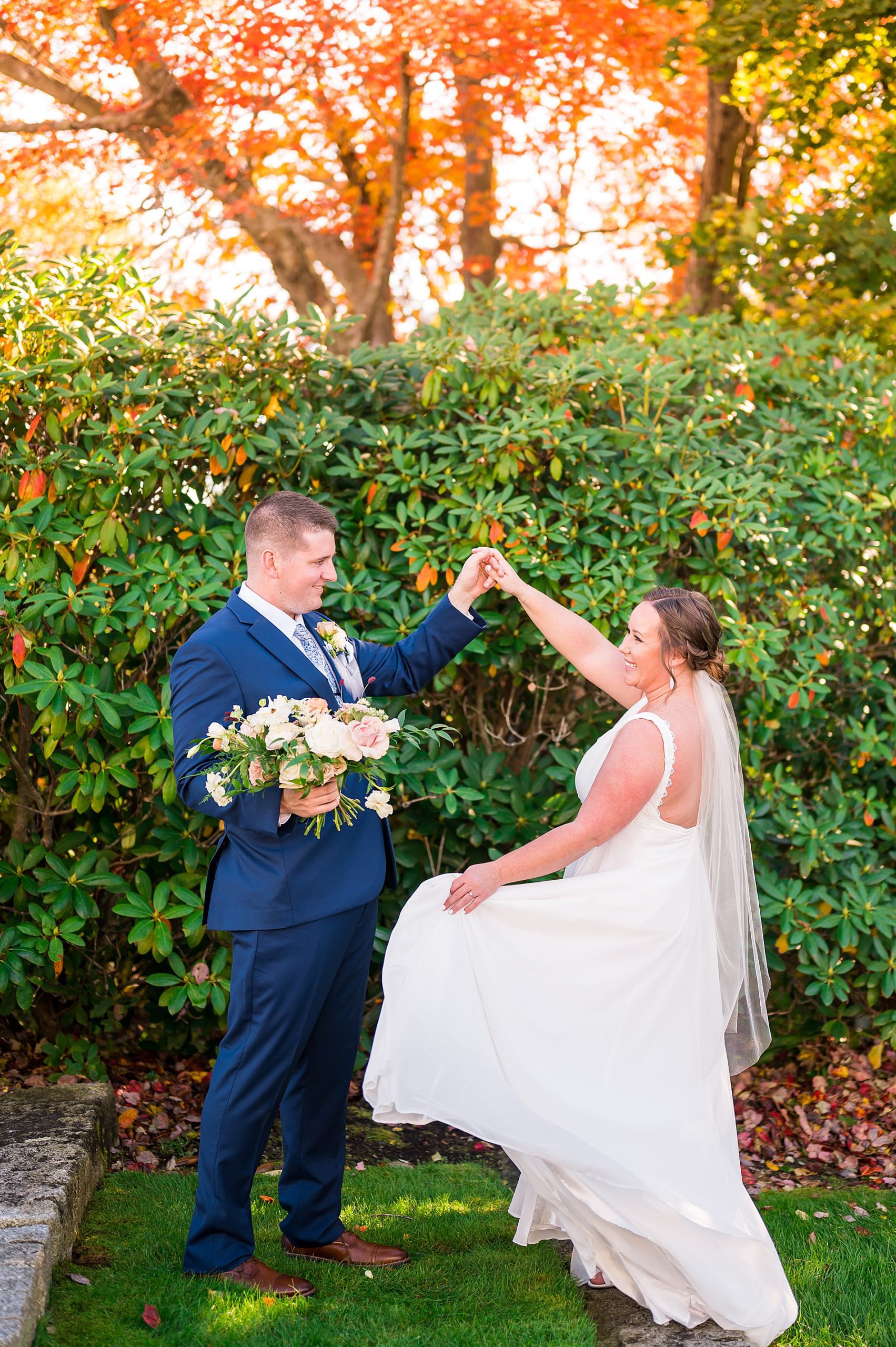 fall wedding portraits in New Hampshire