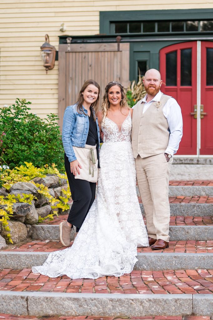 Southern NH wedding photographer with newlyweds