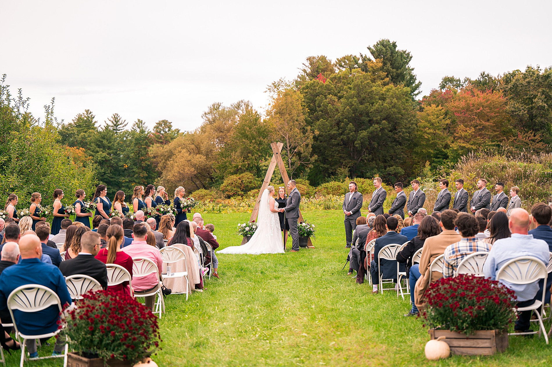 Londonderry Historical Society outdoor fall Wedding