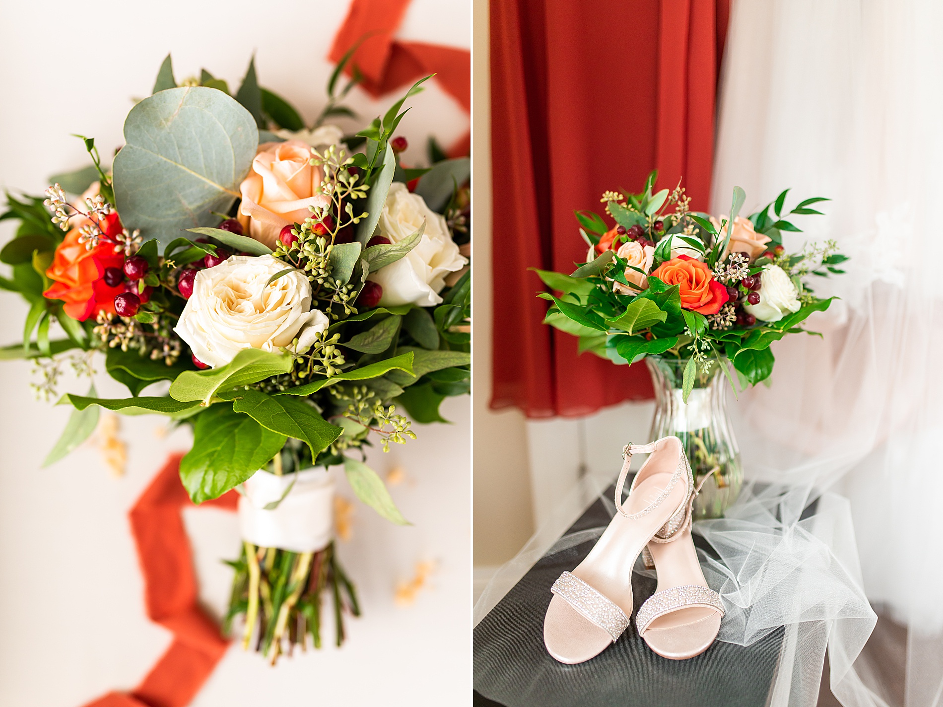 wedding flower bouquet and details from Owl's Nest Resort Fall Wedding 