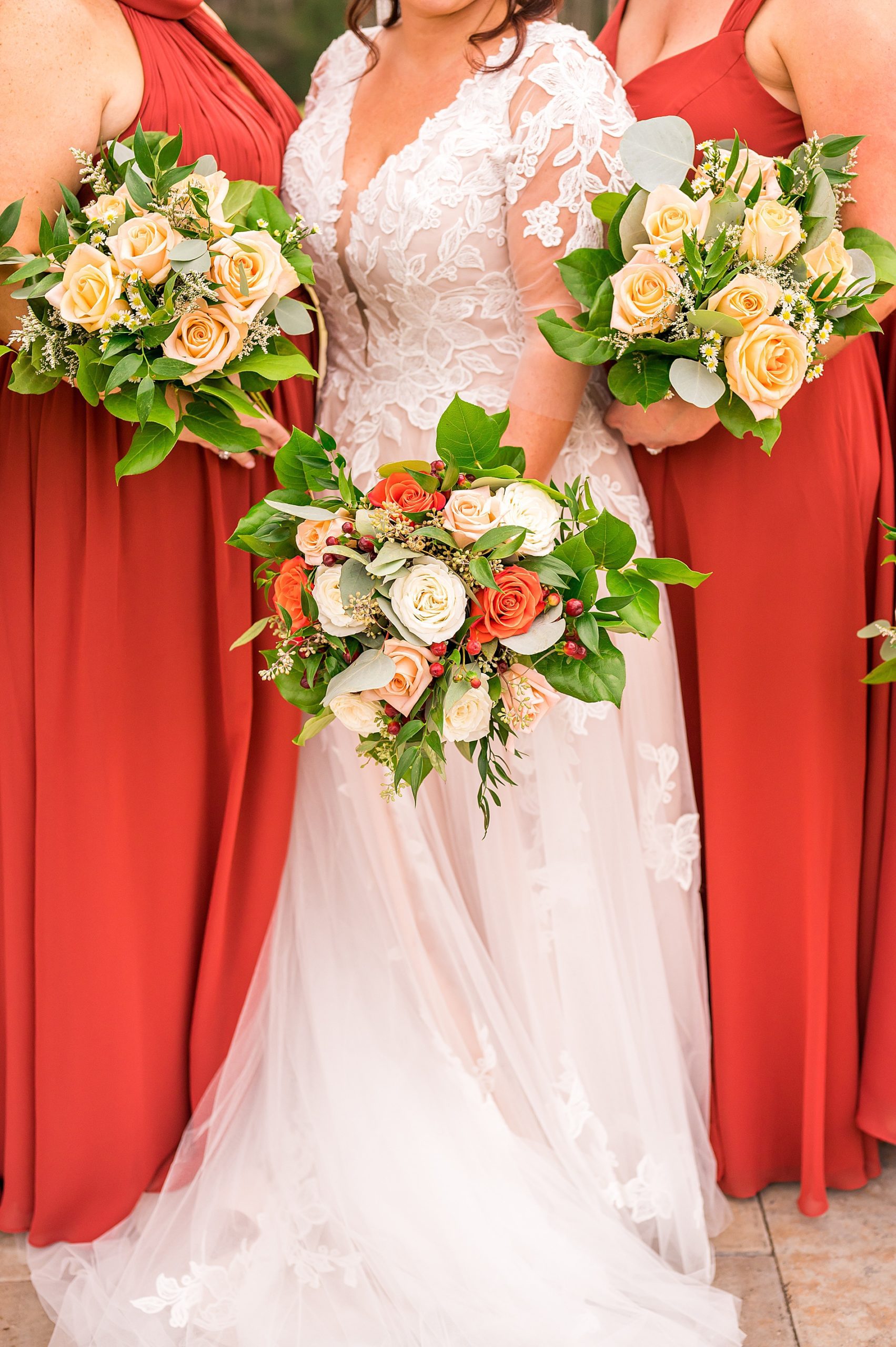 gorgeous fall wedding bouquets from Owl's Nest Resort Fall Wedding