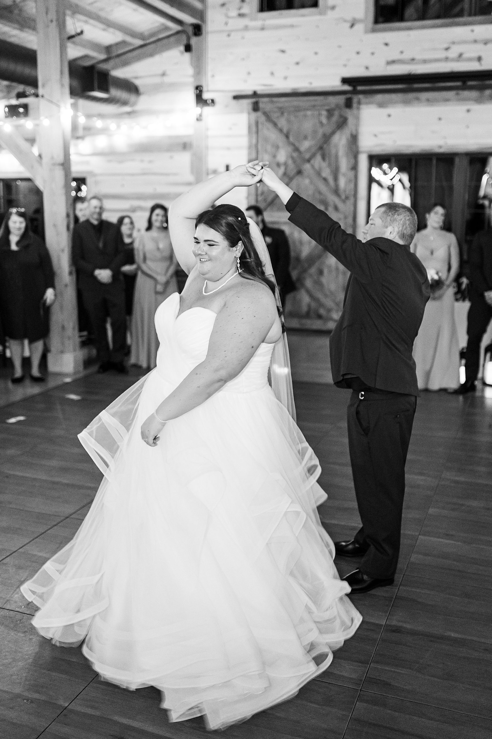 couple share first dance 