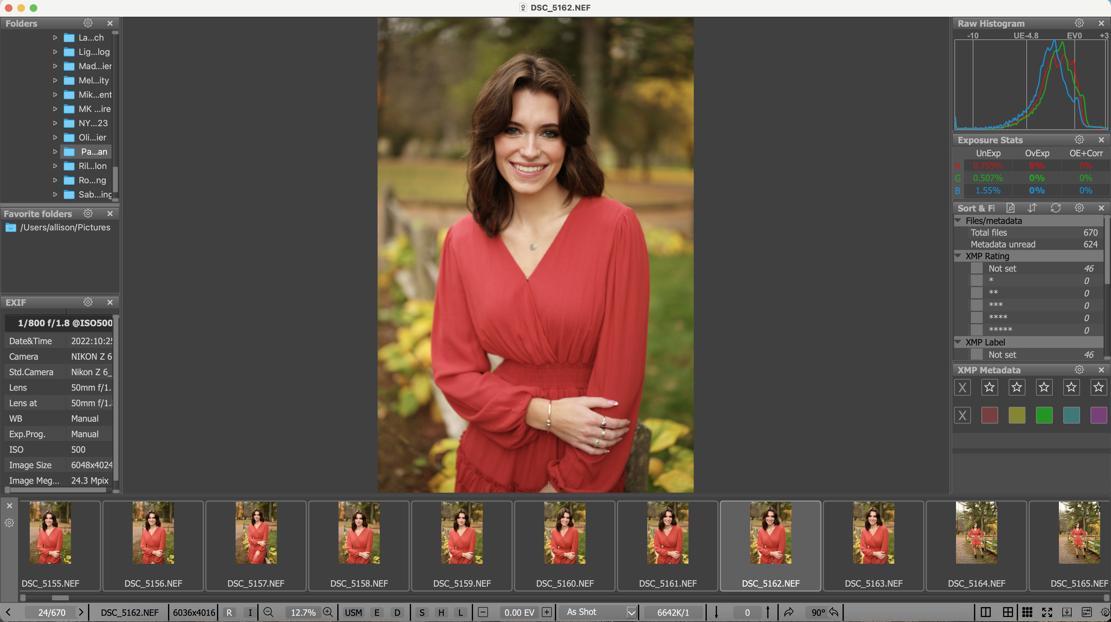 Photo Culling Workflow from senior session using FastRawViewer