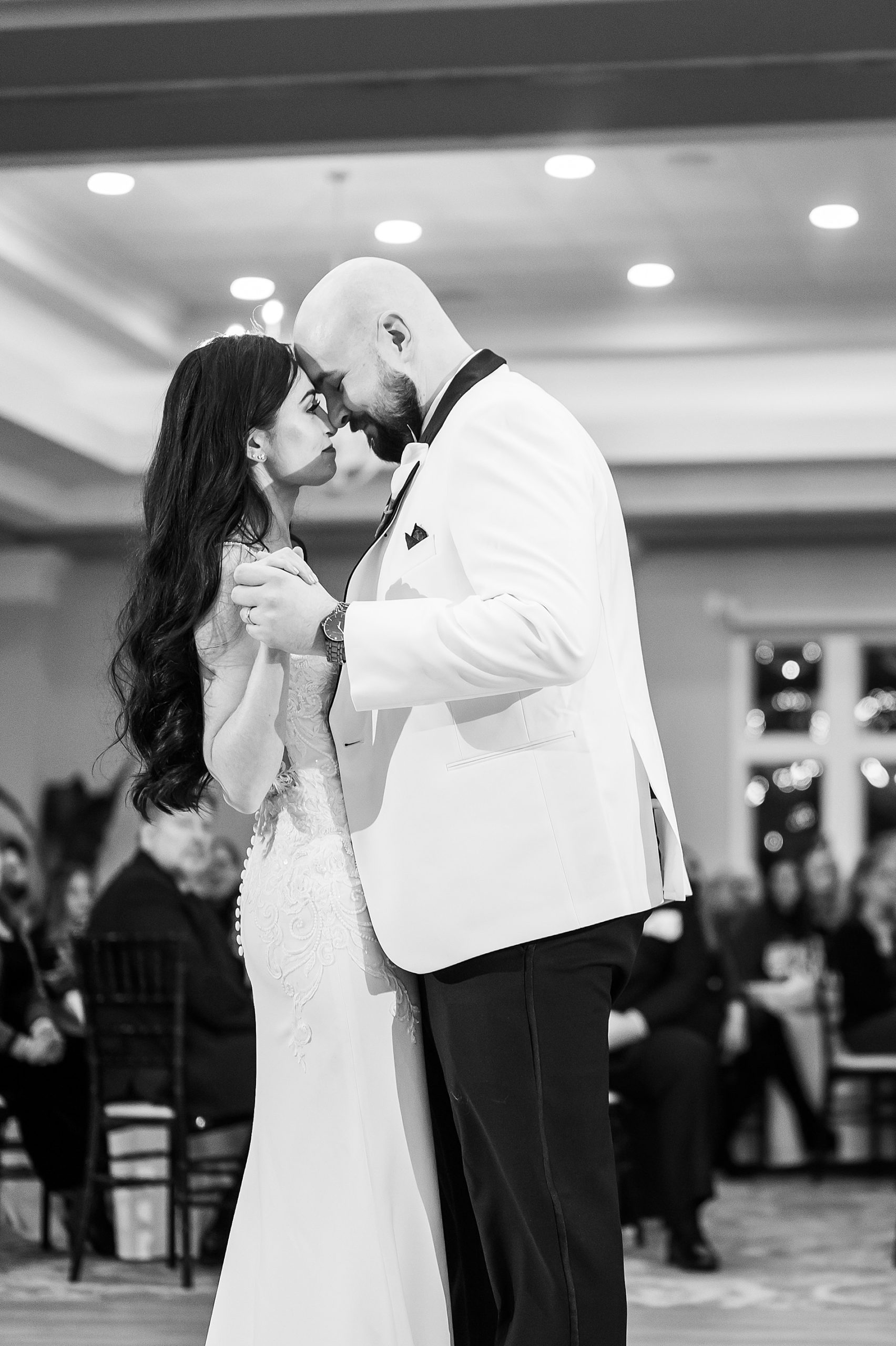 newlyweds share first dance together
