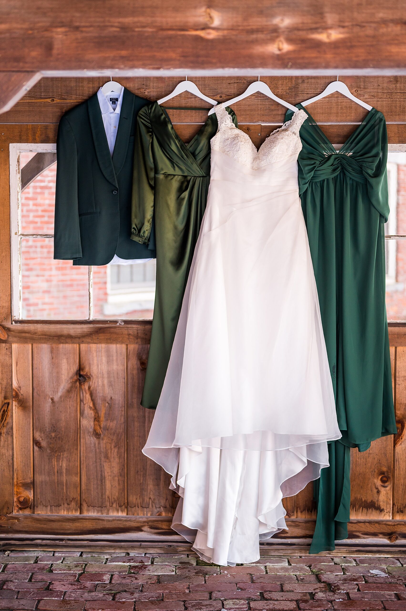 wedding dress and attire from Claremont New Hampshire Wedding at The Common Man Inn