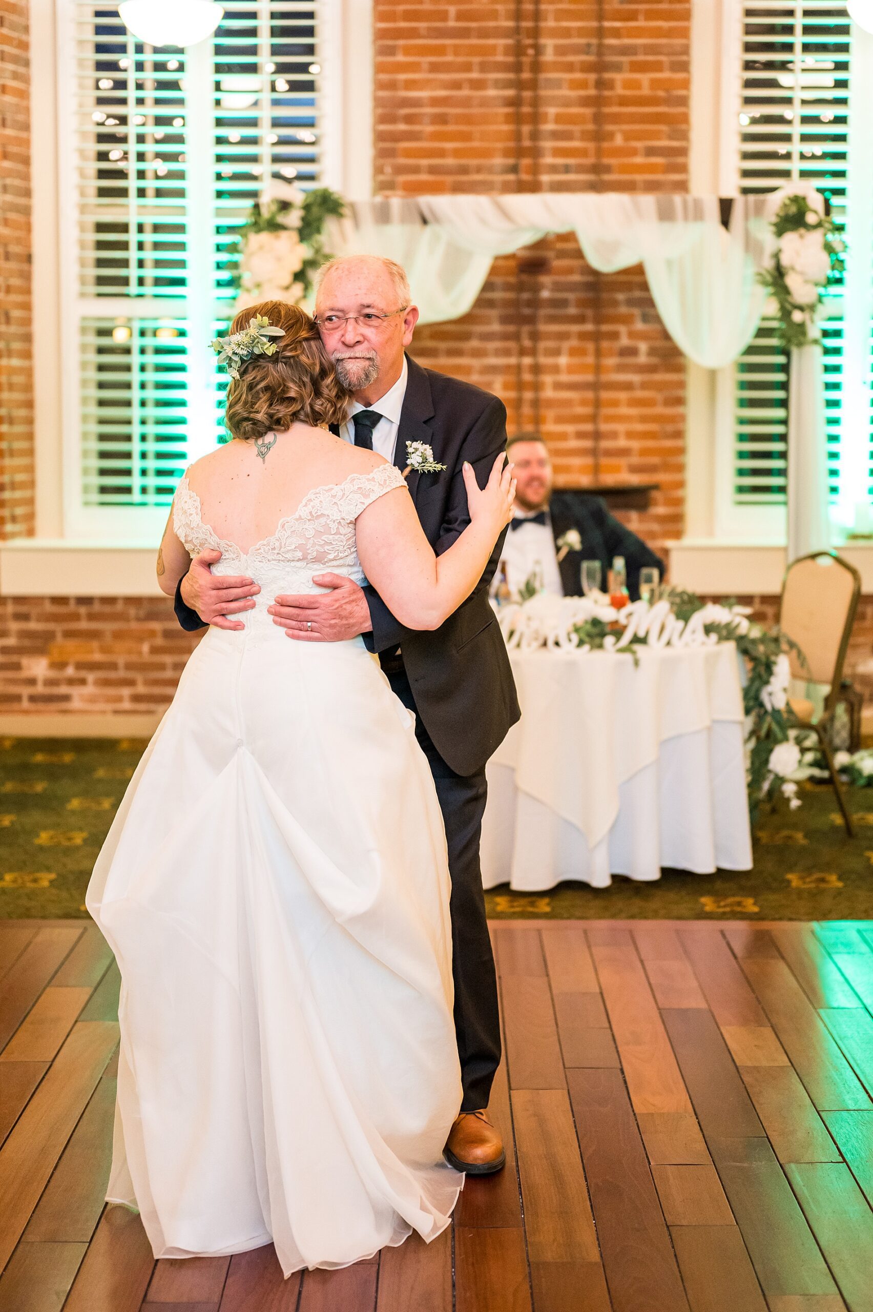 father-daughter dance at Claremont New Hampshire Wedding at The Common Man Inn