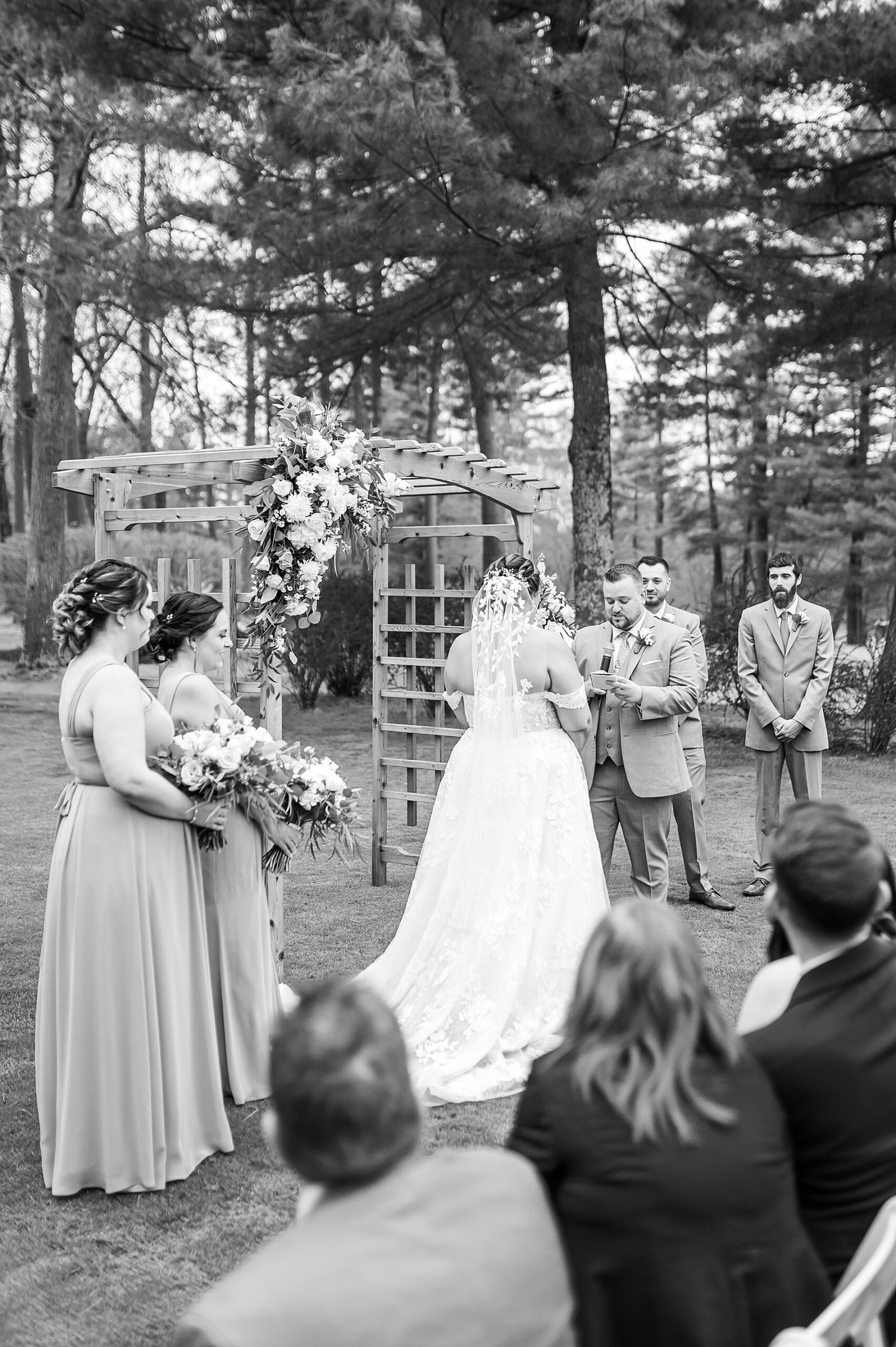 classic outdoor wedding portraits of ceremony 