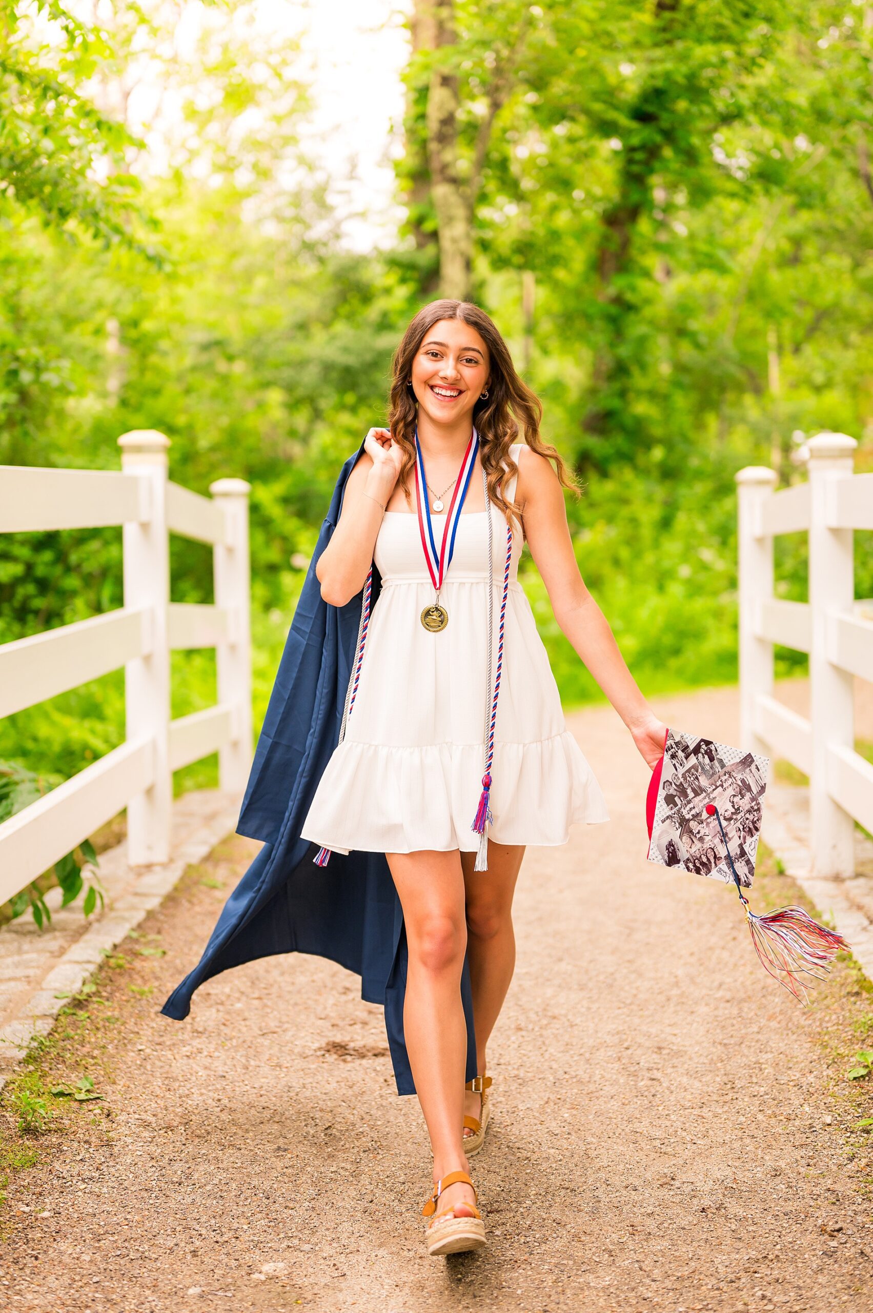 graduate portraits in Bedford Village Commons NH 