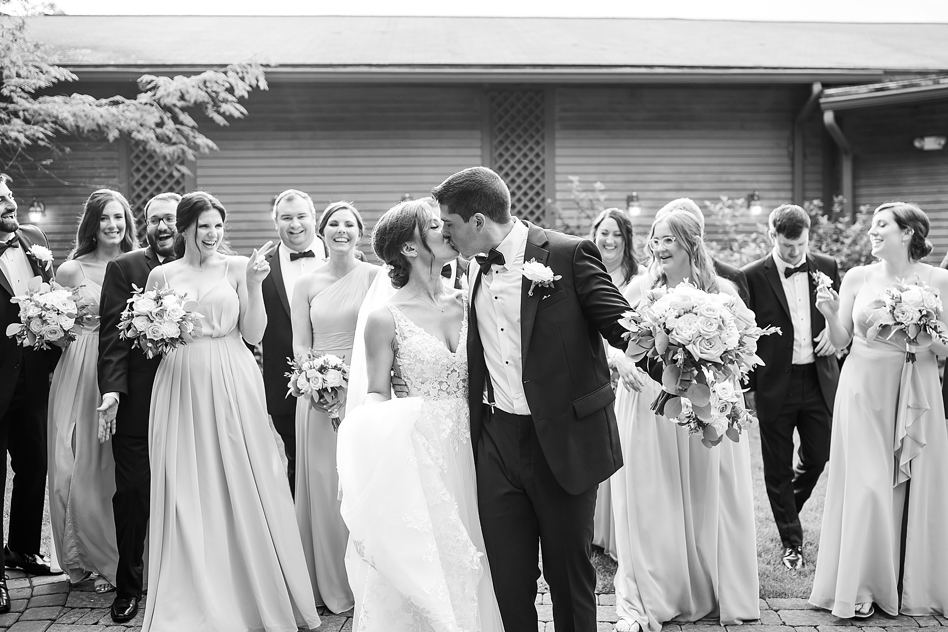 wedding party portraits from Summer Wedding at Granite Rose by Wedgewood Weddings