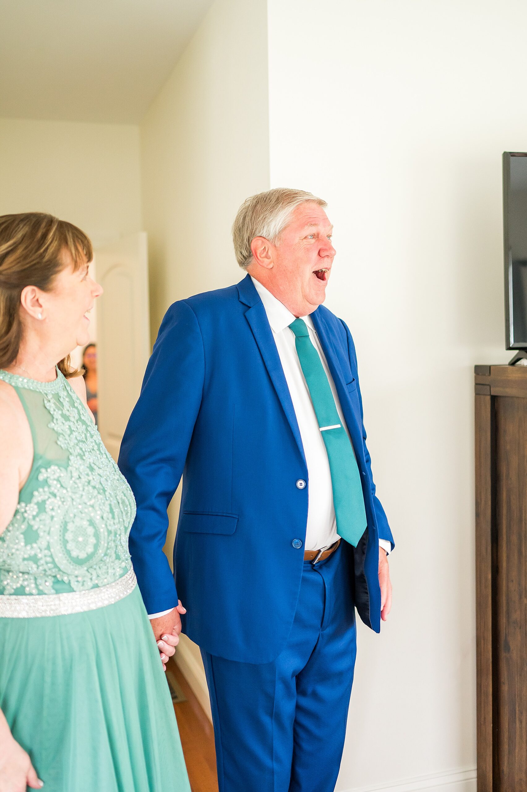 father of the bride's reaction to seeing his daughter