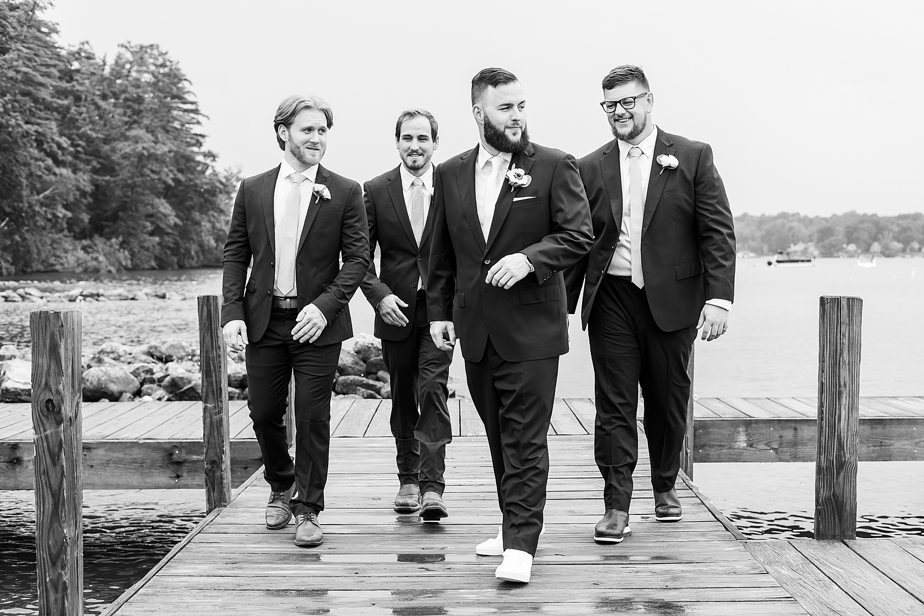 groom and groomsmen portraits from Waterfront Wedding at The Margate