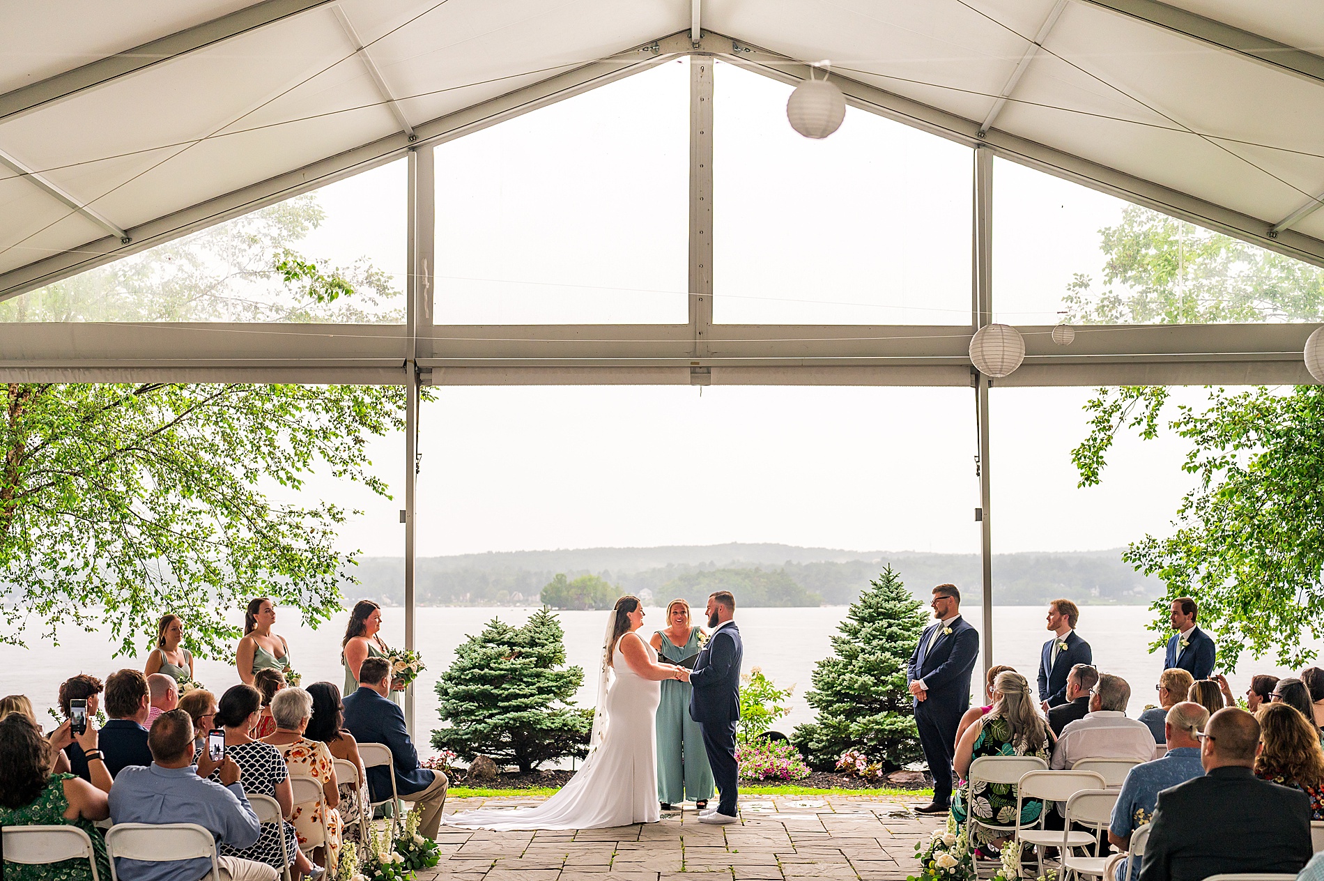 Wedding ceremony inside the pavilion at The Margate