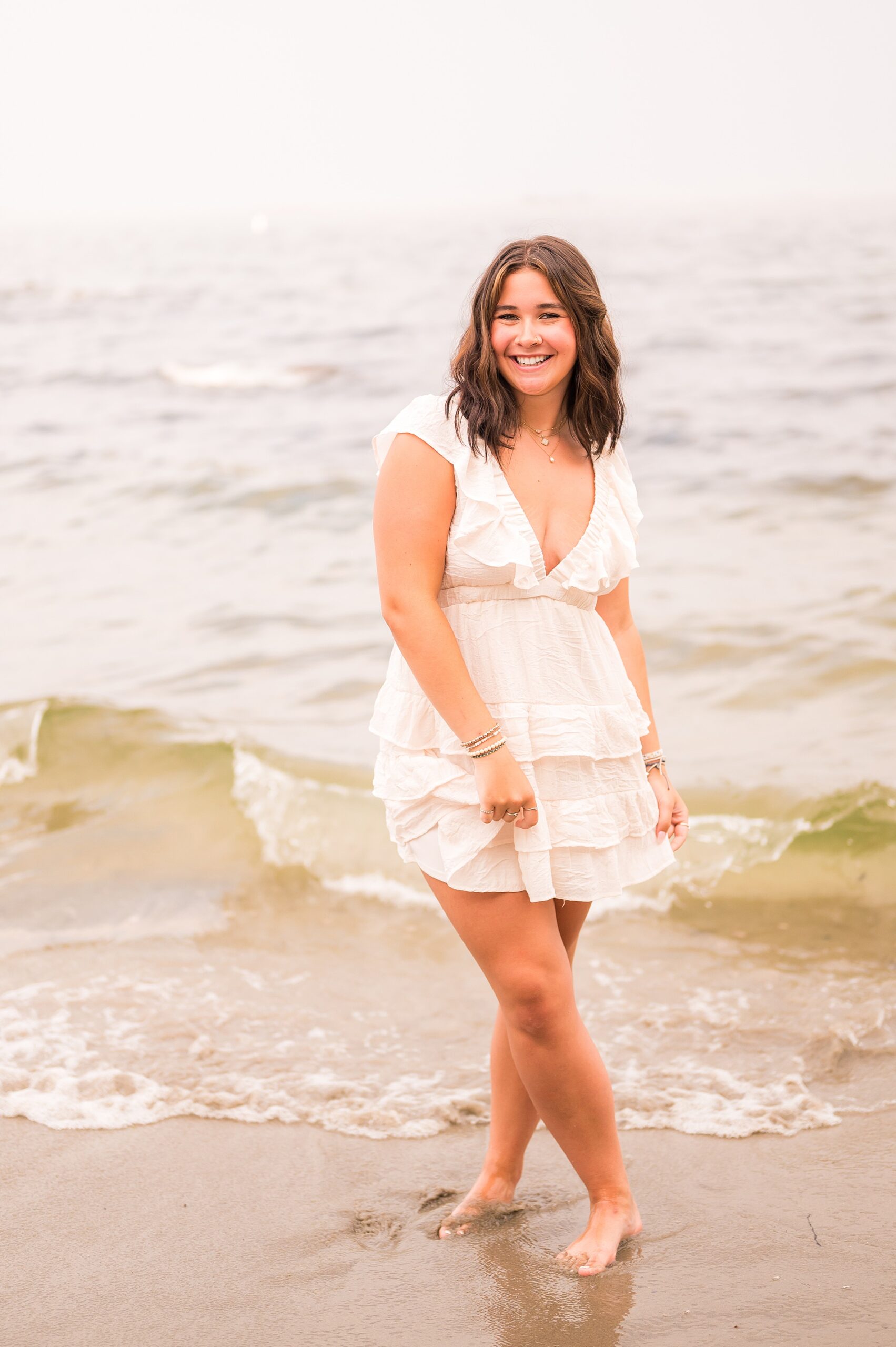 Southern New Hampshire Summer Senior Sessions on the beach