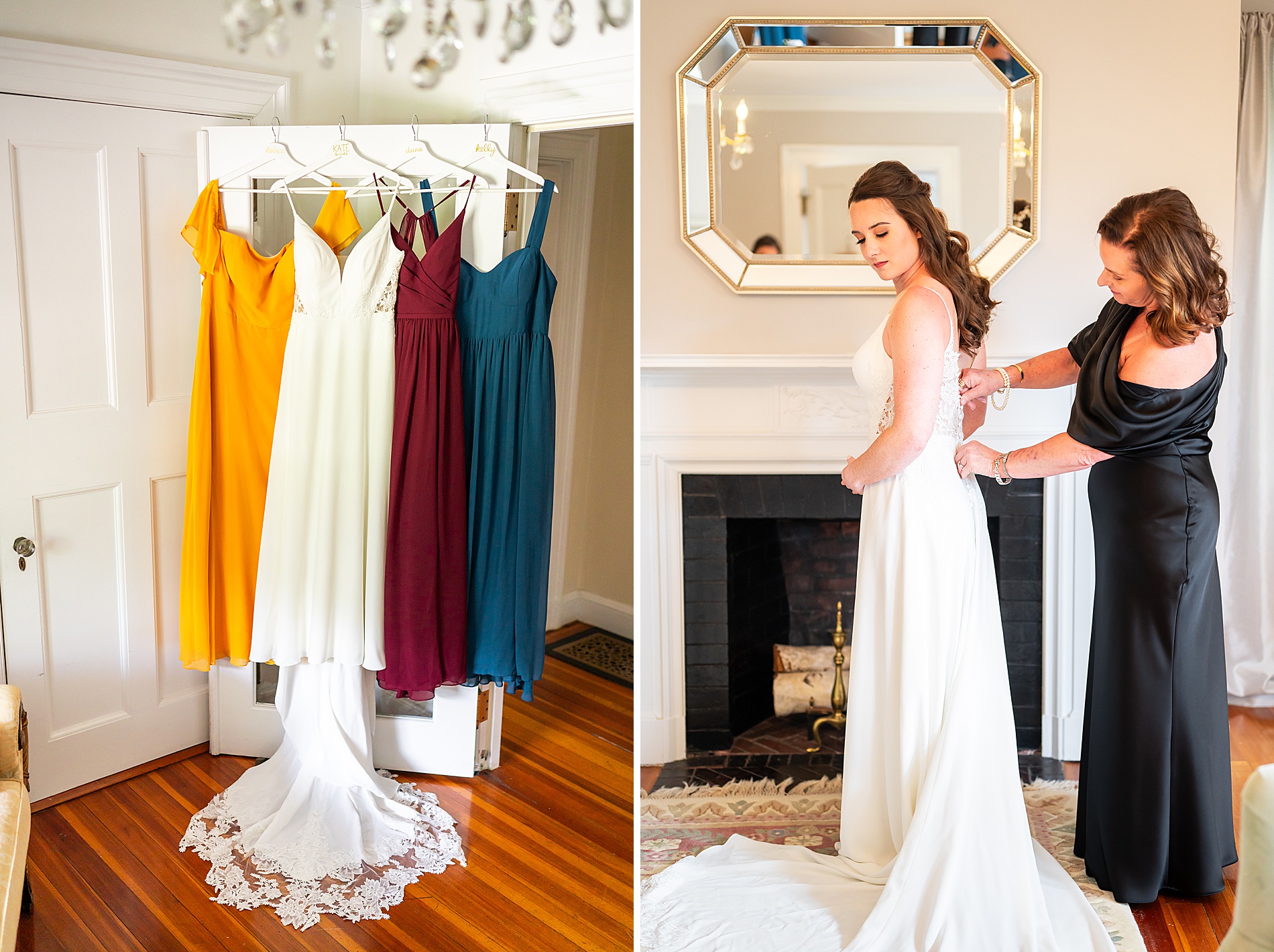 wedding dress and bridesmaid dress gowns