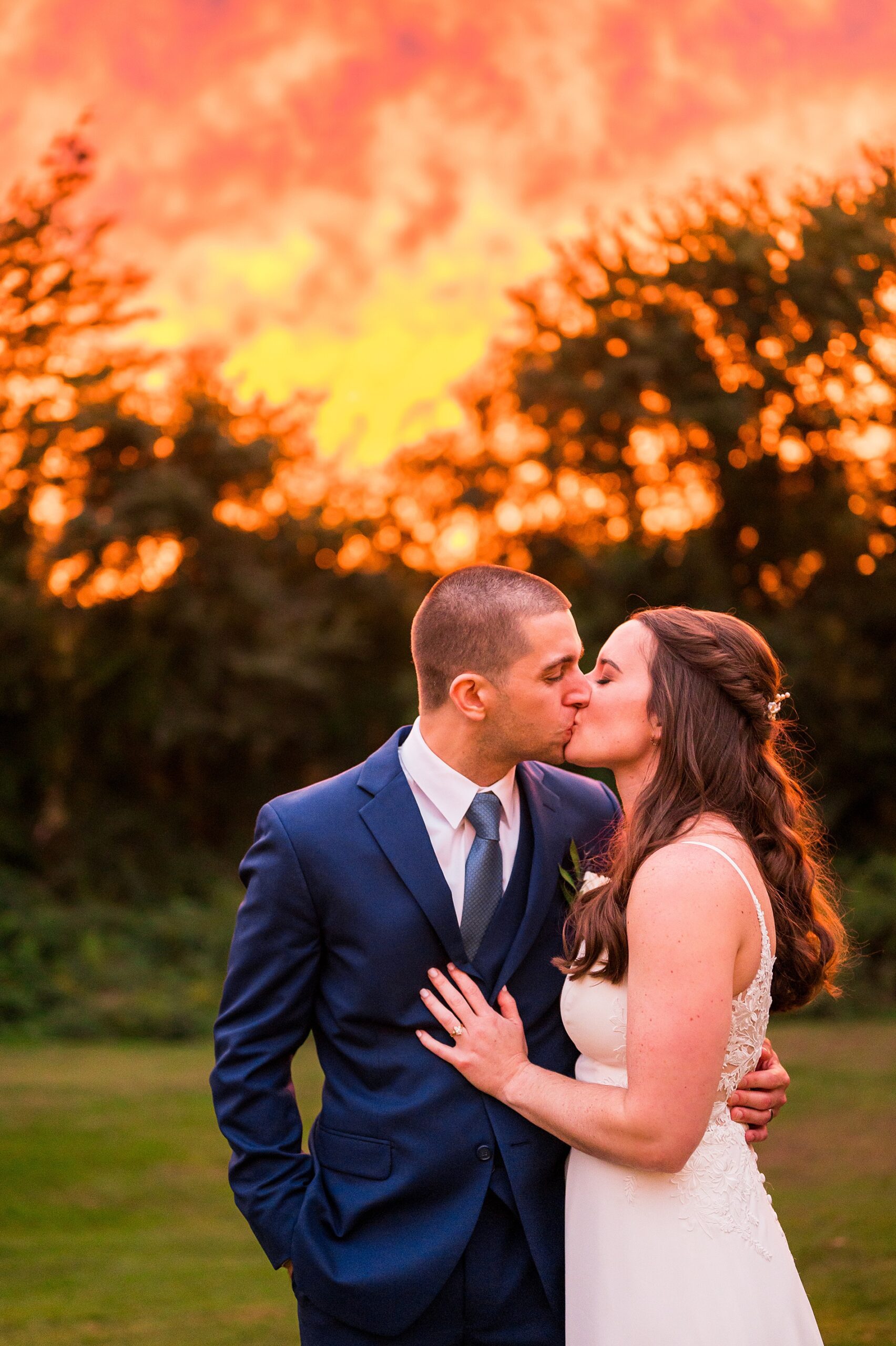 epic sunset wedding portraits from North Shore wedding  at The Hellenic Center