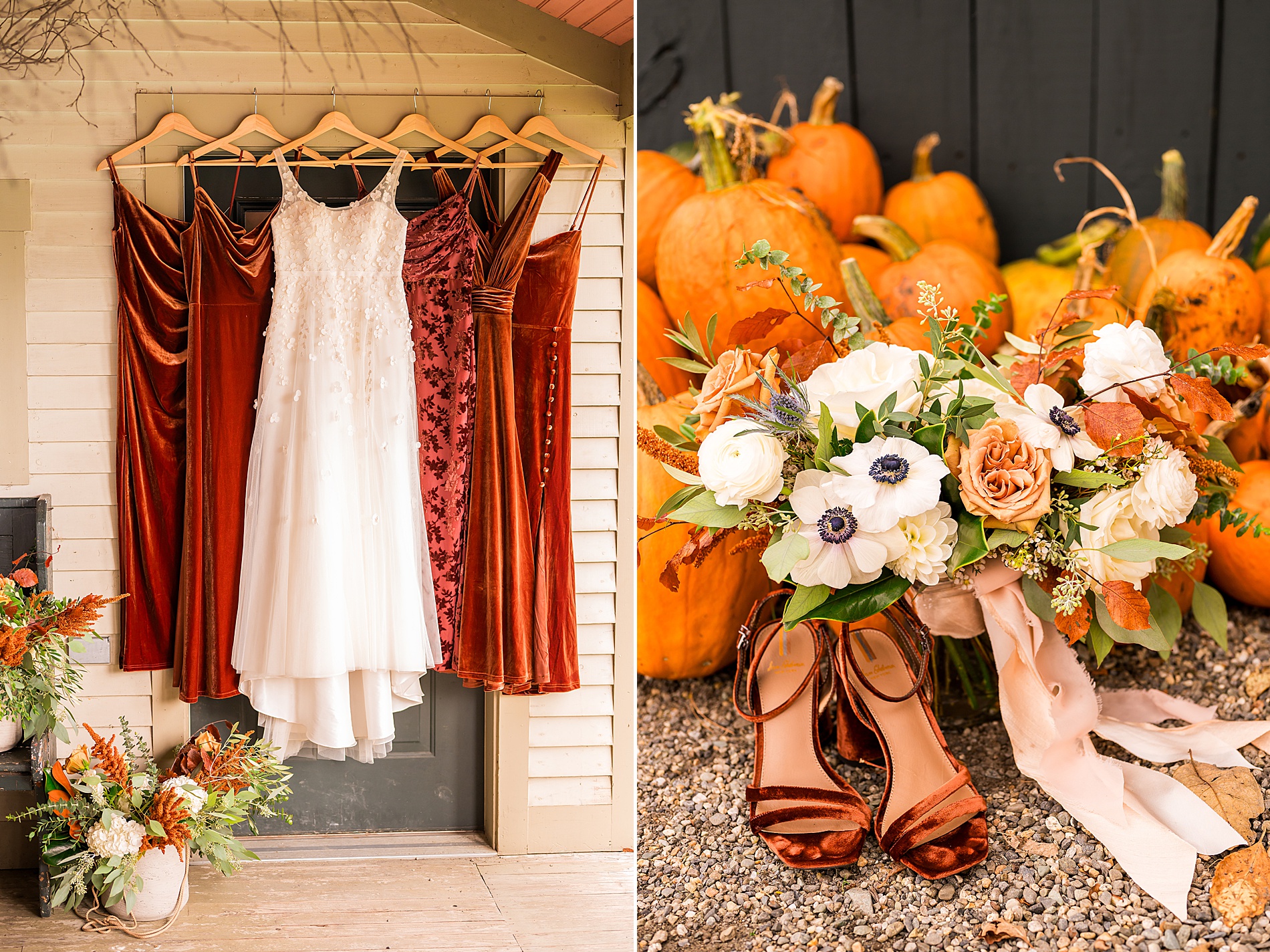 bridal details from fall wedding in Vermont