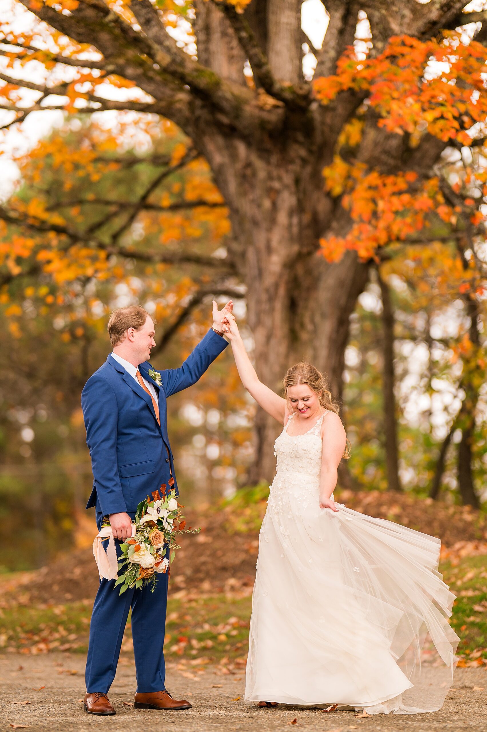 Enchanting Fall Wedding portraits in Vermont