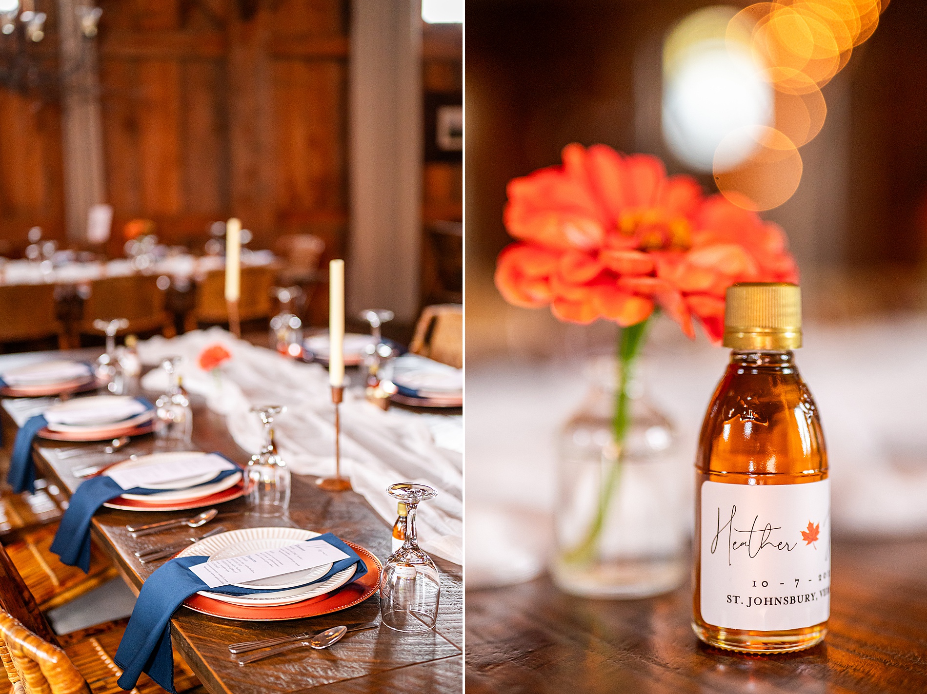 Enchanting Fall Wedding details in Vermont at The Alerin Barn