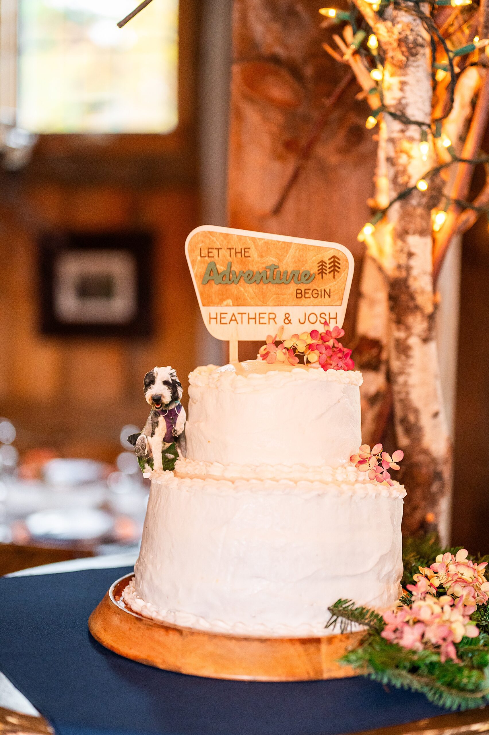 wedding cake from Enchanting Fall Wedding in Vermont at The Alerin Barn
