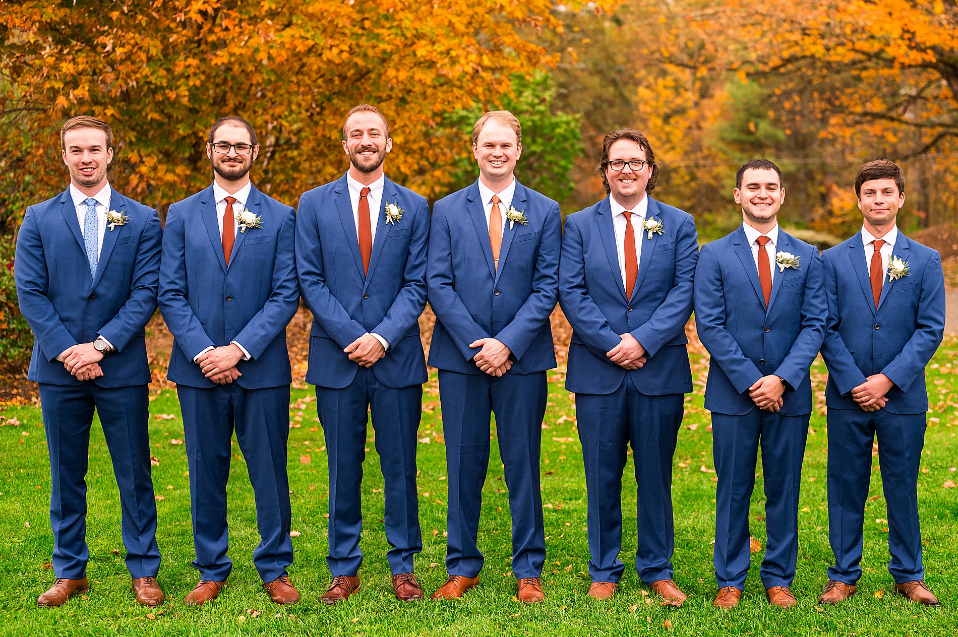 groom and groomsmen from Enchanting Fall Wedding in Vermont at The Alerin Barn