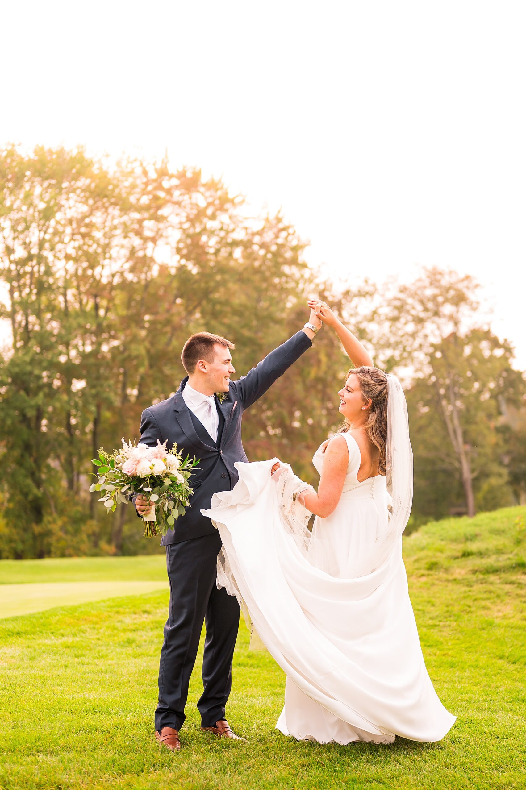 timeless wedding portraits at Manchester Country Club