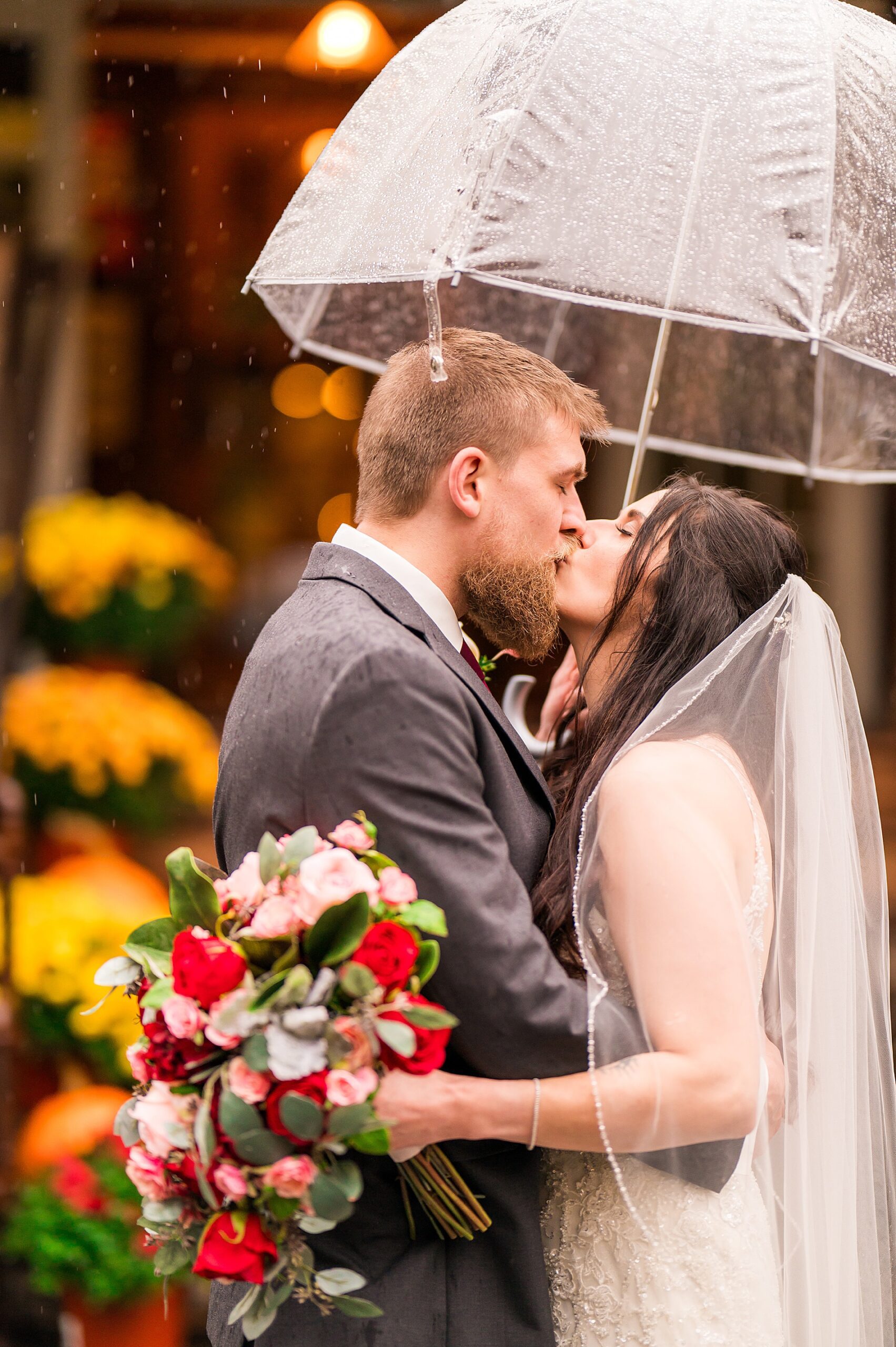 newlywed portraits from Intimate Fall Wedding 