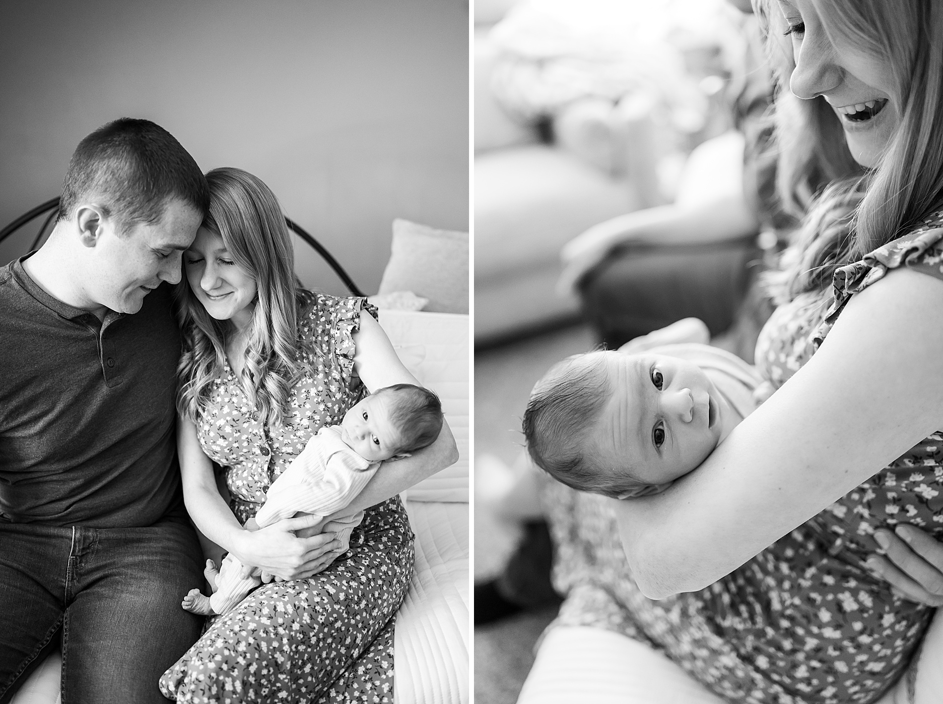 timeless In-Home Lifestyle Newborn portraits  