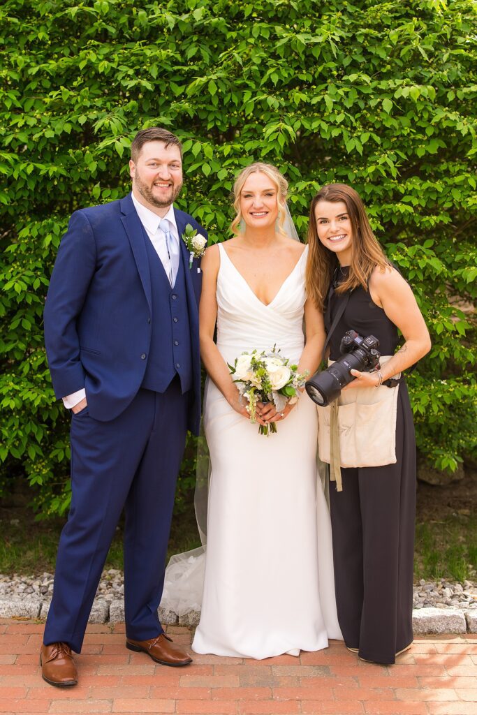 Southern NH Wedding Photographer with couples on their Elegant Spring Wedding day 