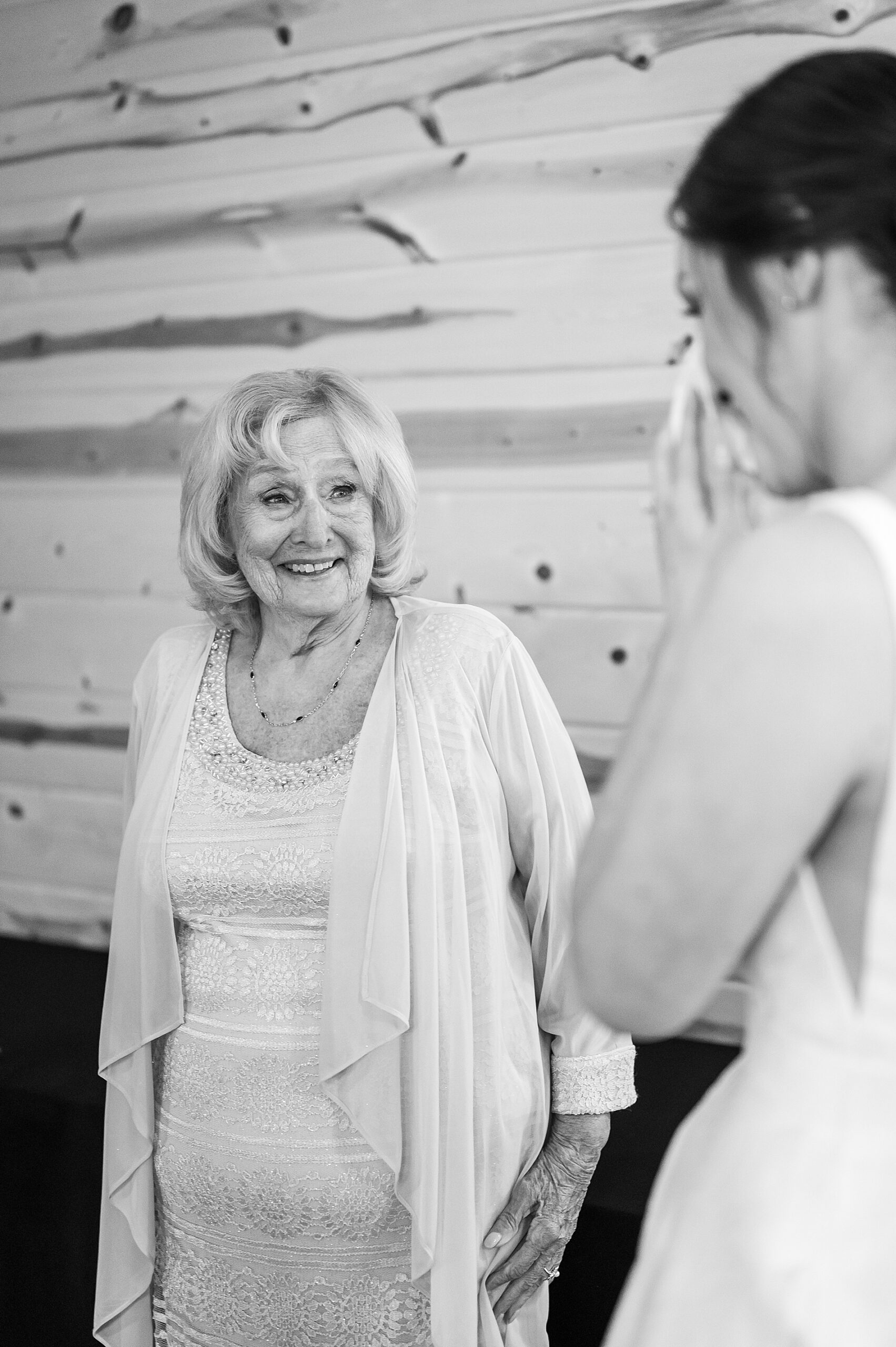 bride shares heartfelt moment with grandmother