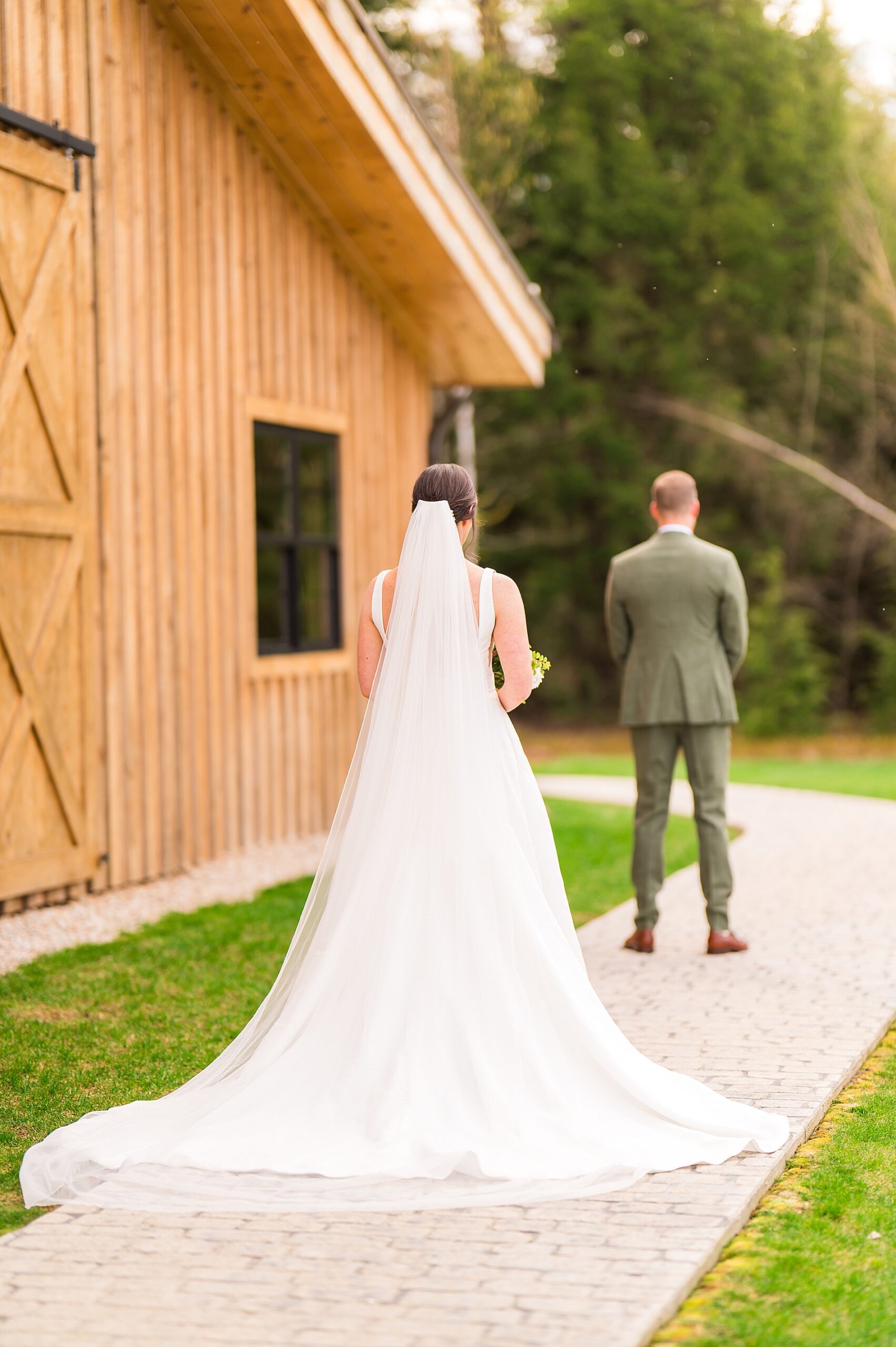 first look from Spring Wedding at Barn on Bull Meadow 